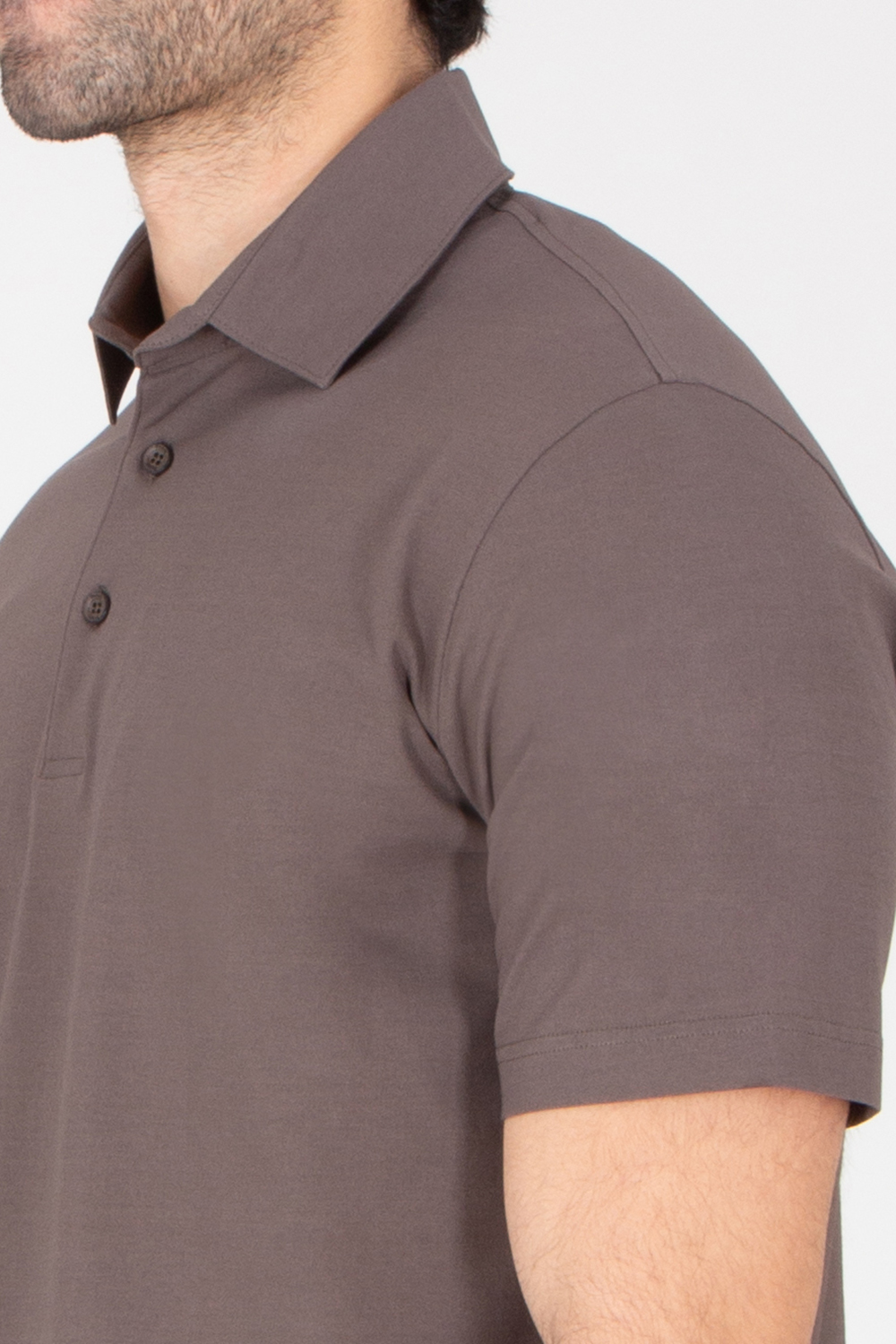 HERNO Regular Fit Voile Crêpe Jersey Polo Shirt