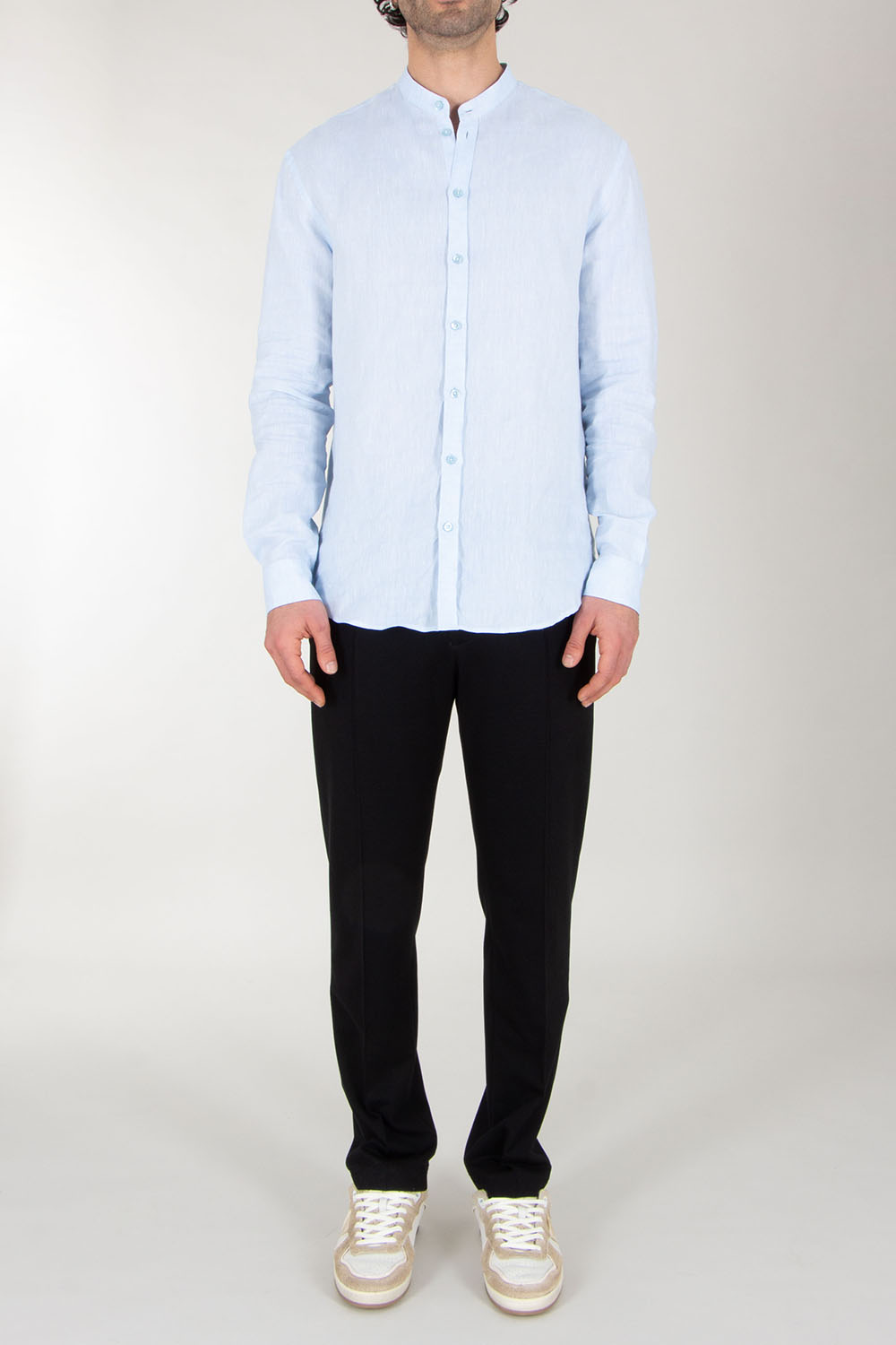 EMPORIO ARMANI Regular Fit Linen shirt