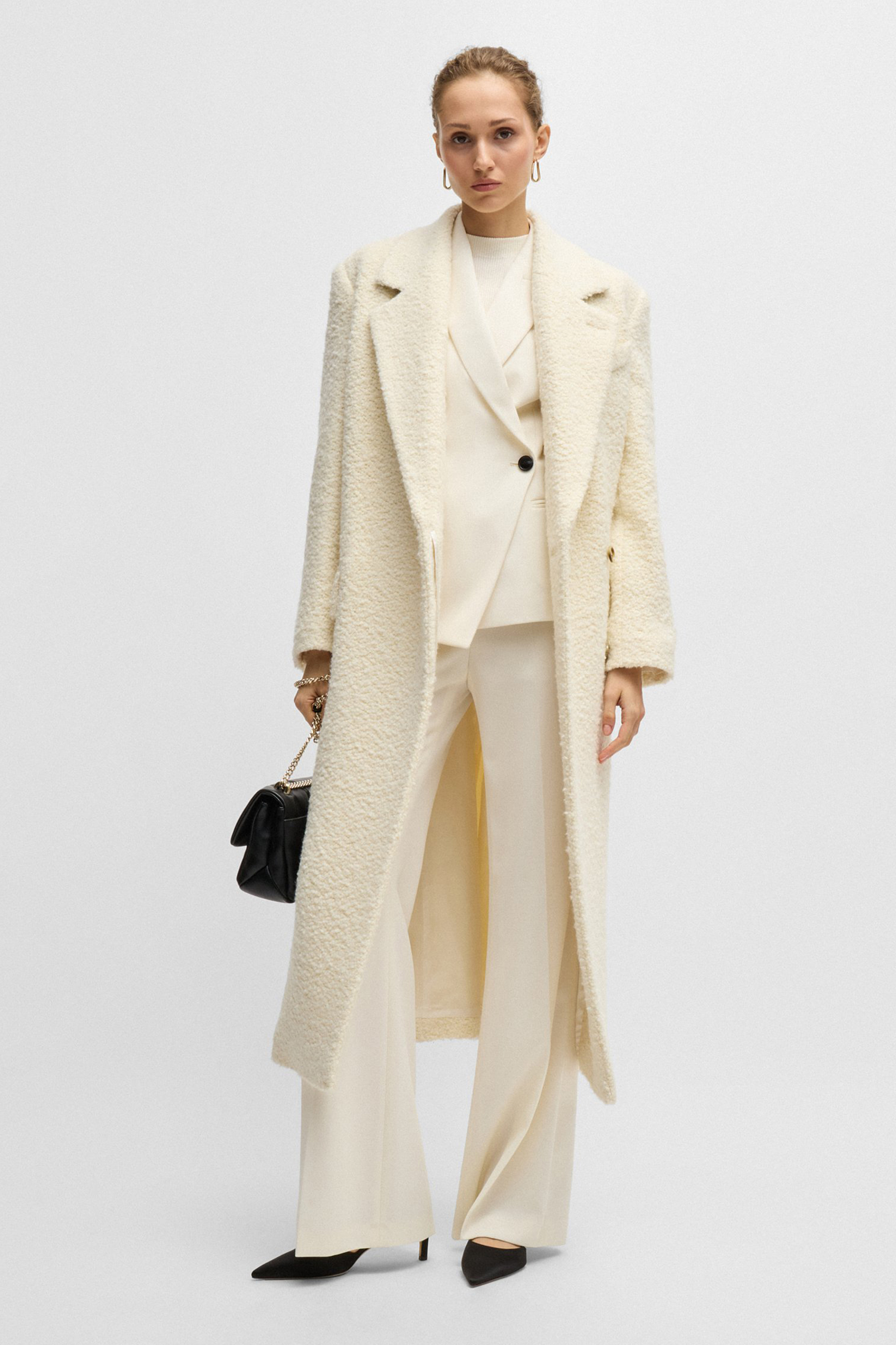 BOSS Bouclé Tweed Coat Cadensi BOSS Bouclé Tweed Coat Cadensi