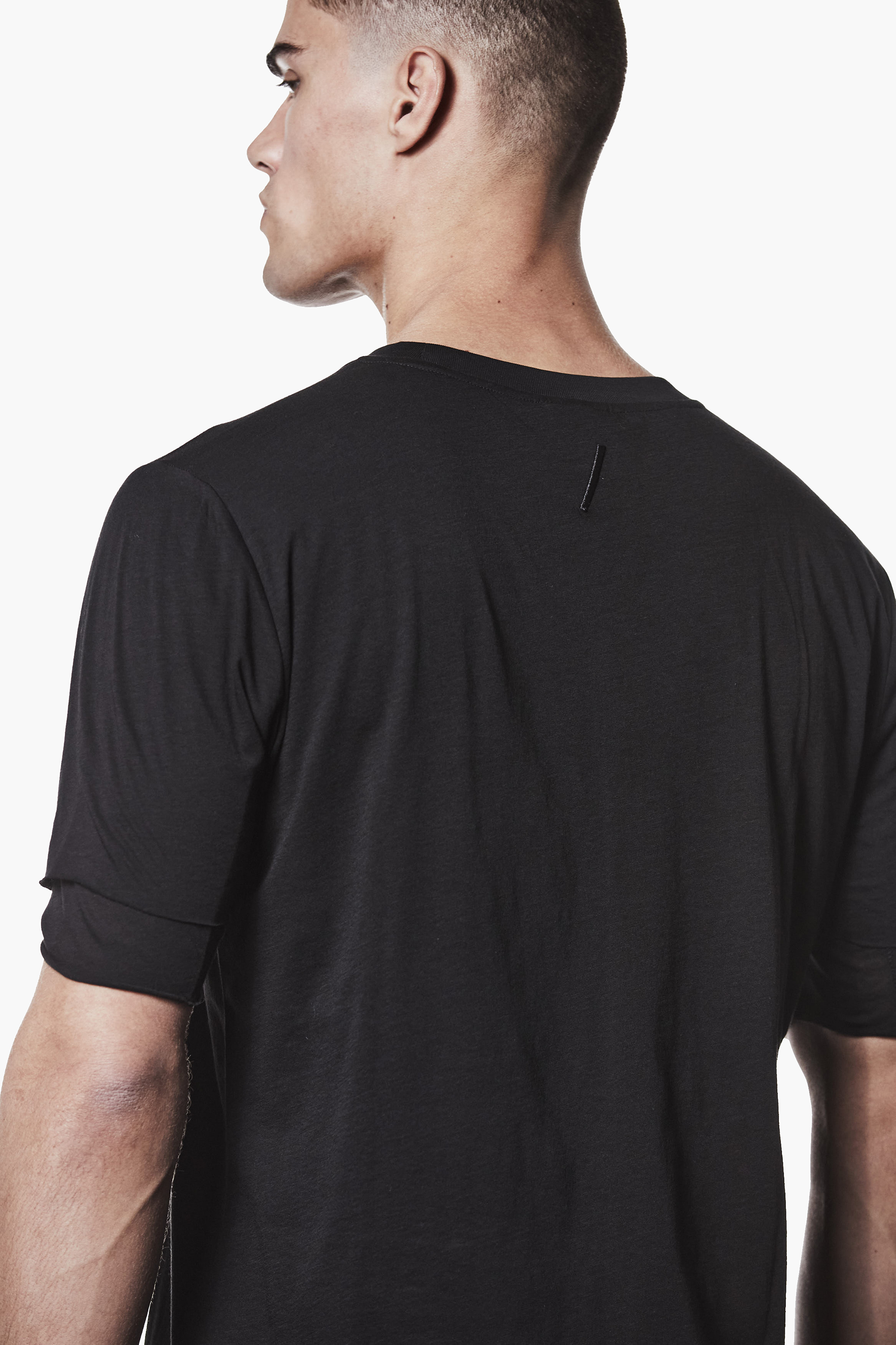 THOM KROM Slim Fit 2-in-1 Layering Cotton Jersey Round Neck T-Shirt T-shirt, Erwachsener, Männlich, Mann, Person