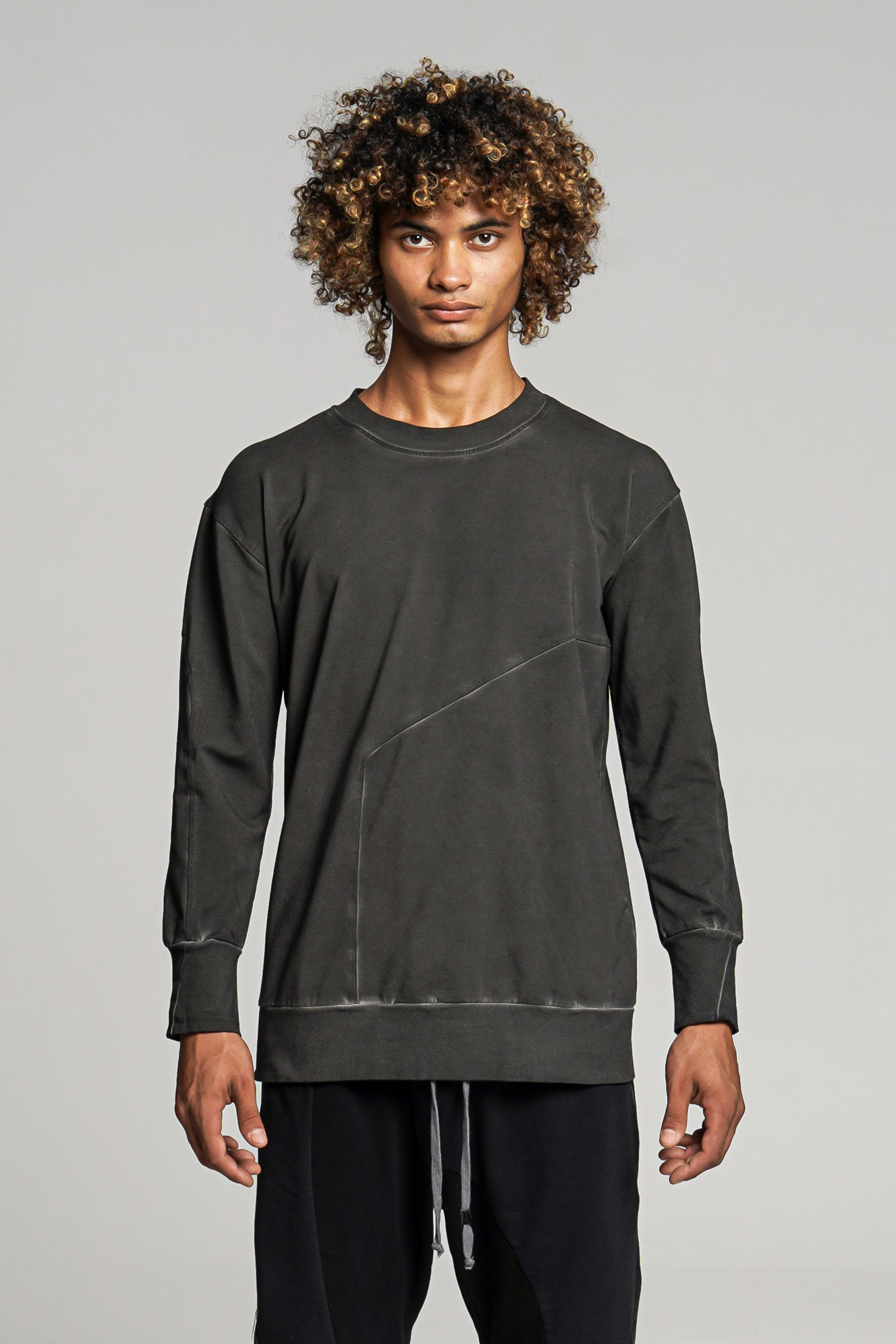 RE:VOLVER ATELIER Slit Cotton Stretch Jersey Sweatshirt