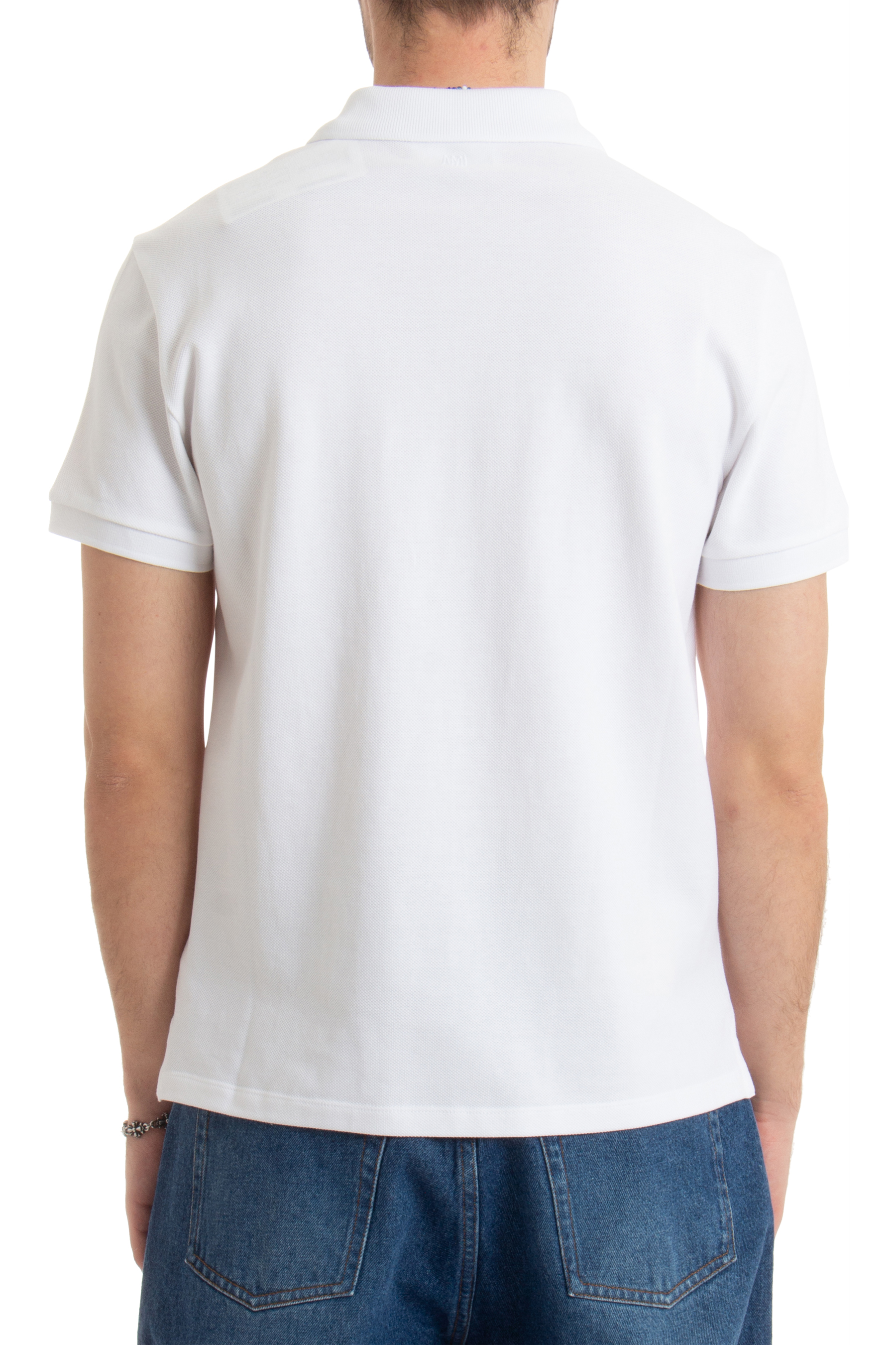 AMI PARIS Classic Fit Ami De Coeur Organic Cotton Piqué Polo Shirt AMI PARIS Classic Fit Ami De Coeur Organic Cotton Piqué Polo Shirt