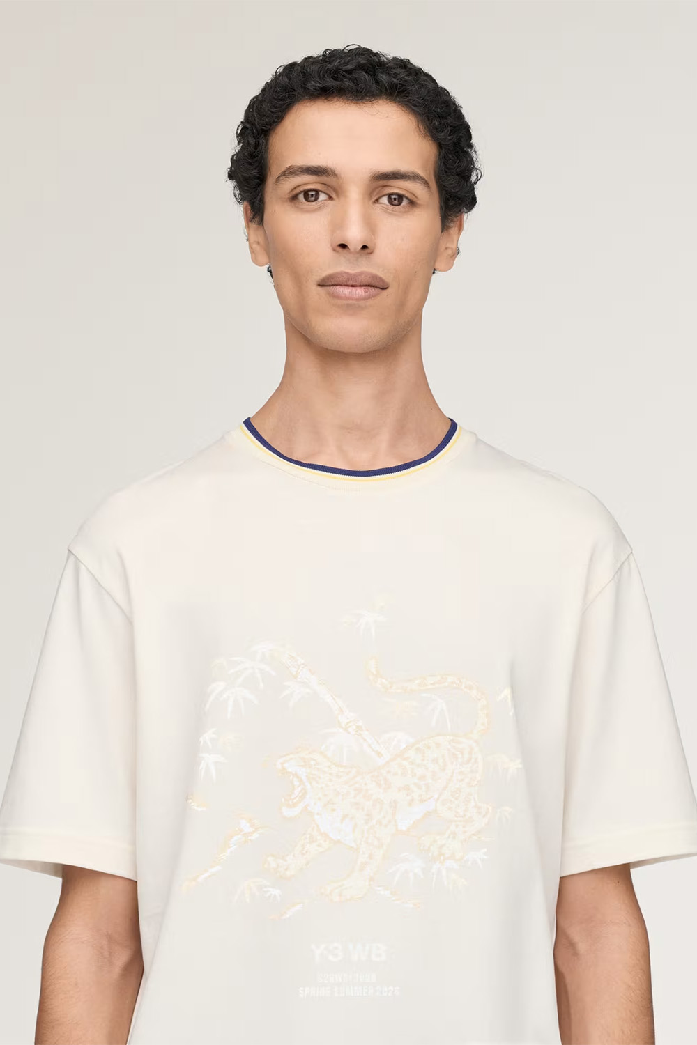 Y-3 x Wales Bonner Tonal Tiger Motif T-Shirt