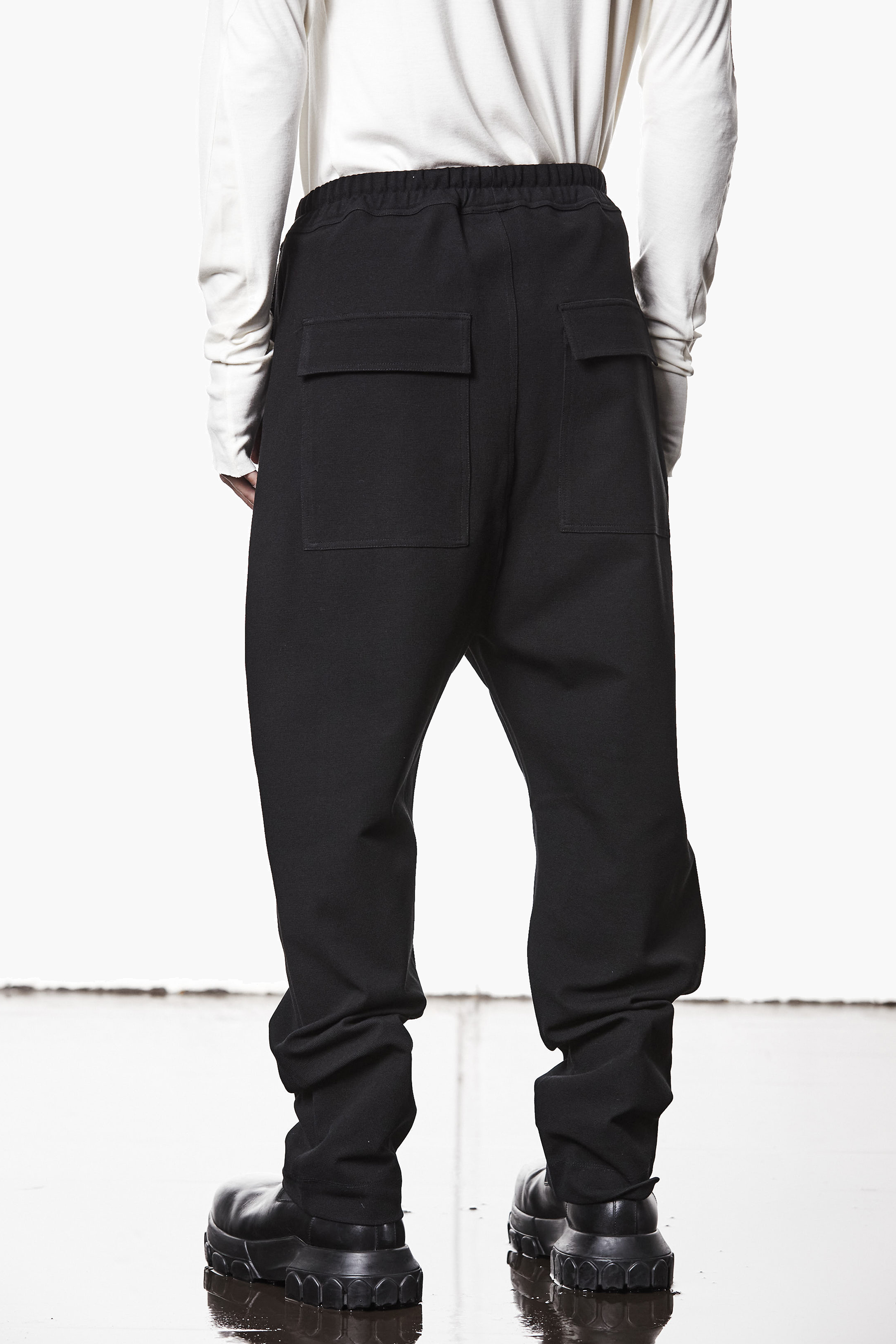 THOM KROM Relaxed Fit Low Crotch Structured Cotton Stretch Blend Sweatpants Bekleidung, Hosen, Jeans