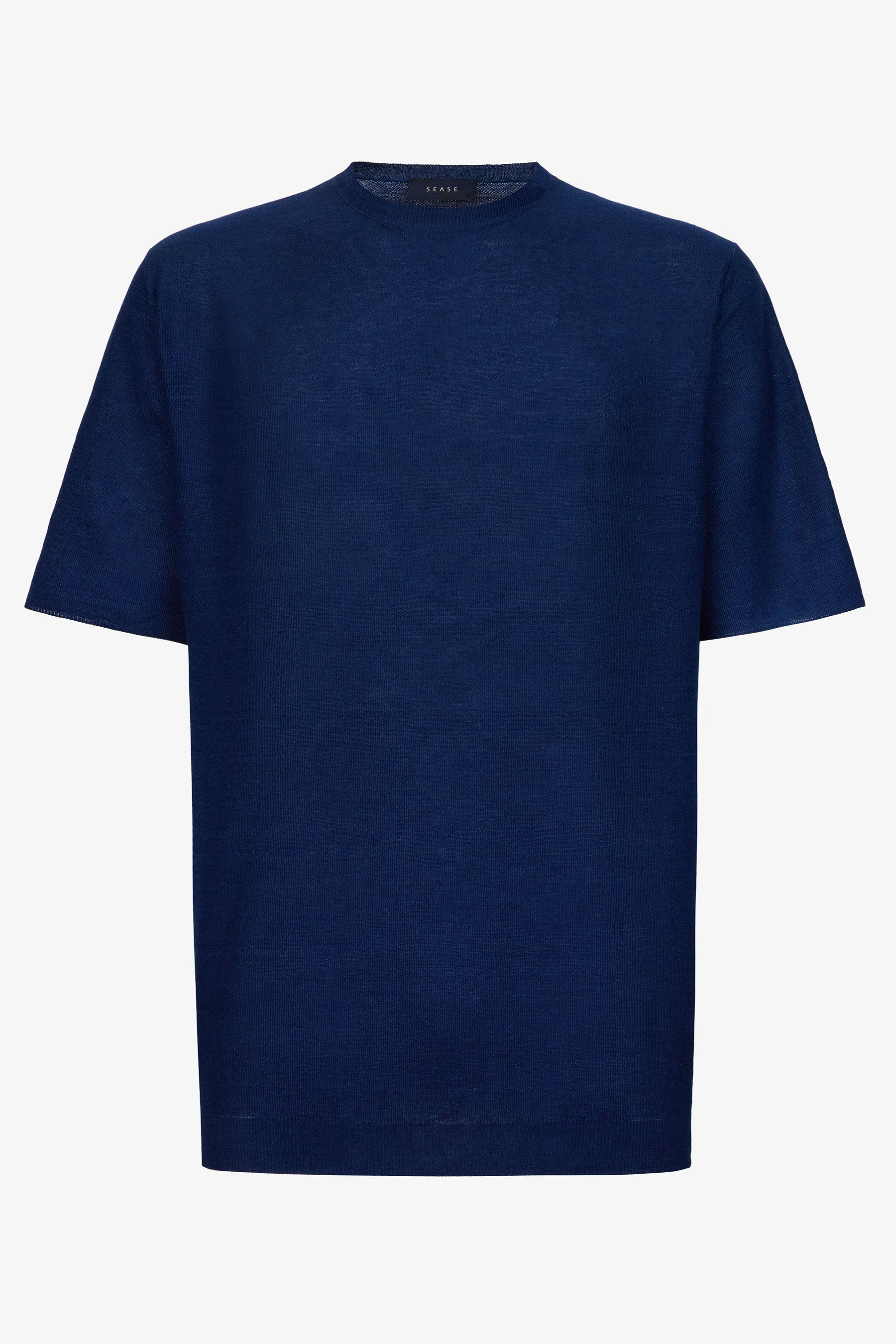 SEASE Regular Fit Linen-Cotton Blend Knit T-Shirt