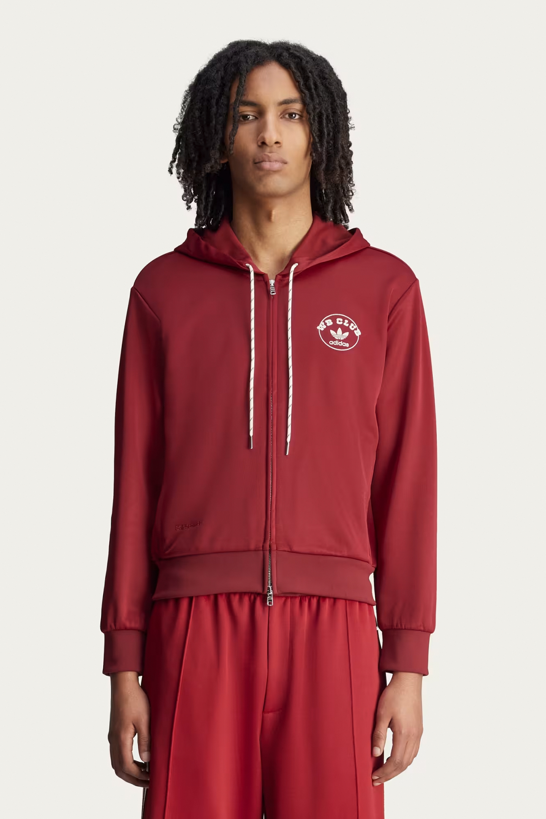 ADIDAS X Wales Bonner Slim Fit Recycled Polyester Blend Track Hoodie Sweatshirt, Kapuzenpulli, Erwachsener, Person, Frau
