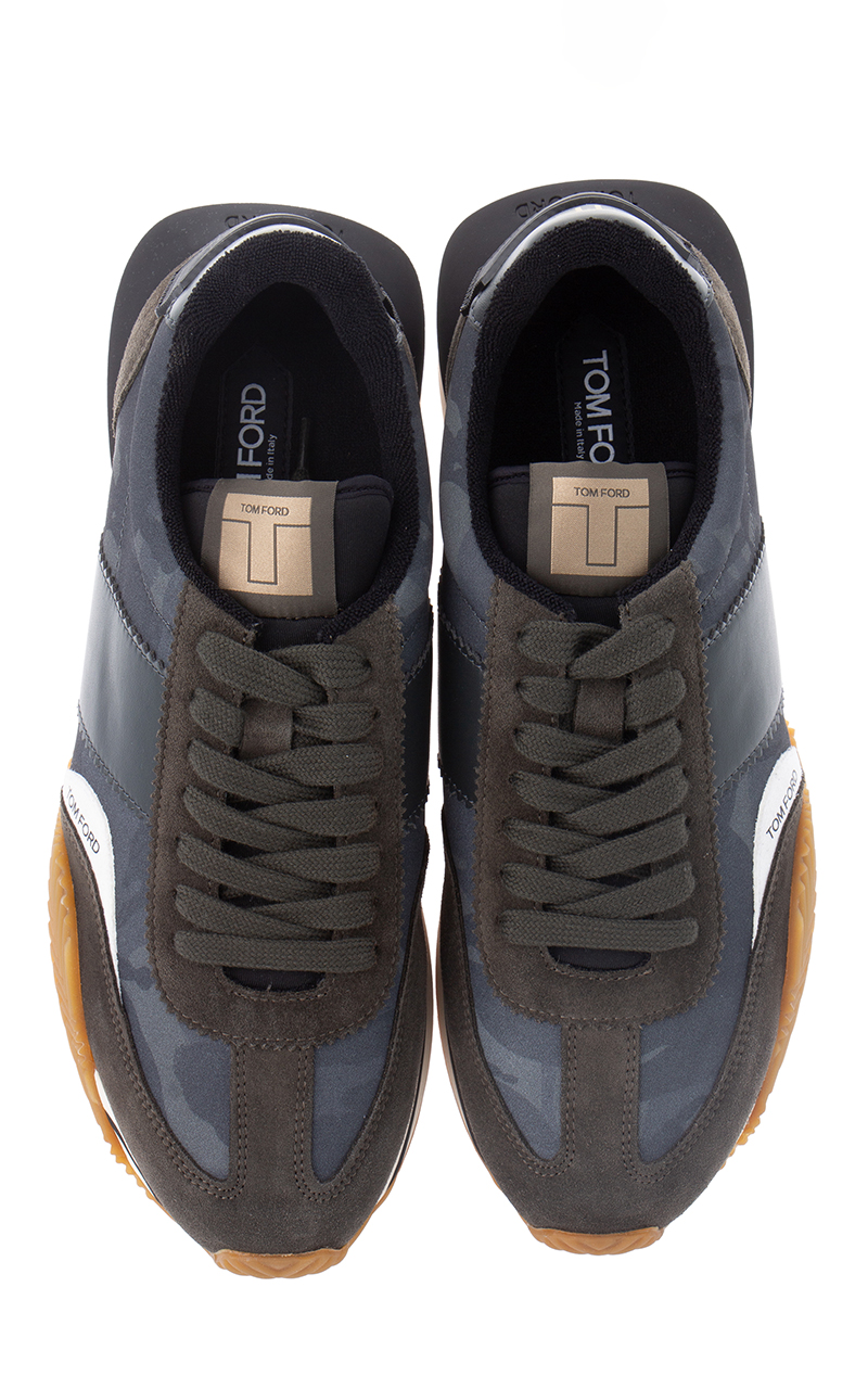 TOM FORD Paneled Nylon & Suede Sneakers James TOM FORD Paneled Nylon & Suede Sneakers James