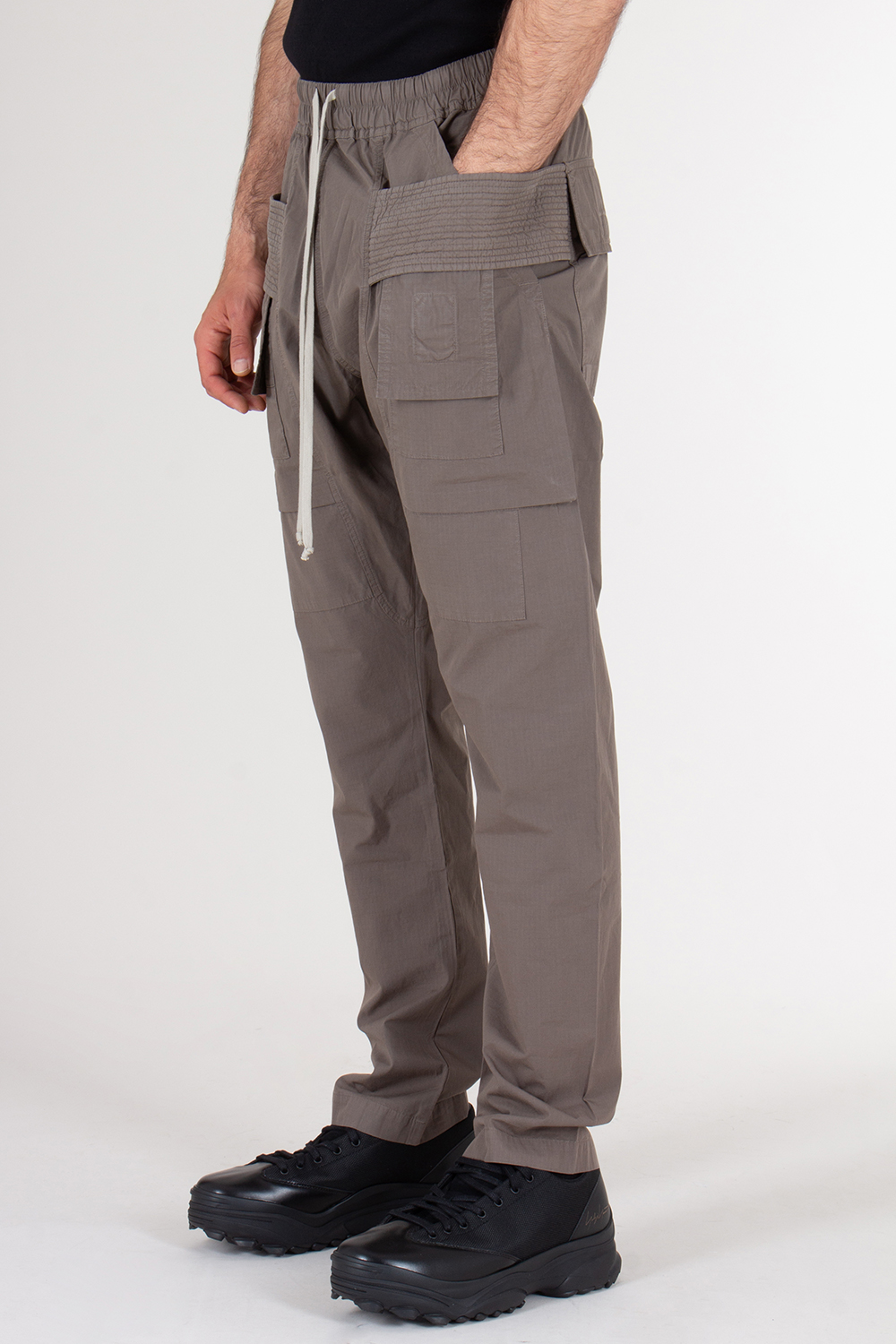 RICK OWENS DRKSHDW Cotton Creatch Cargo Drawstring Pants