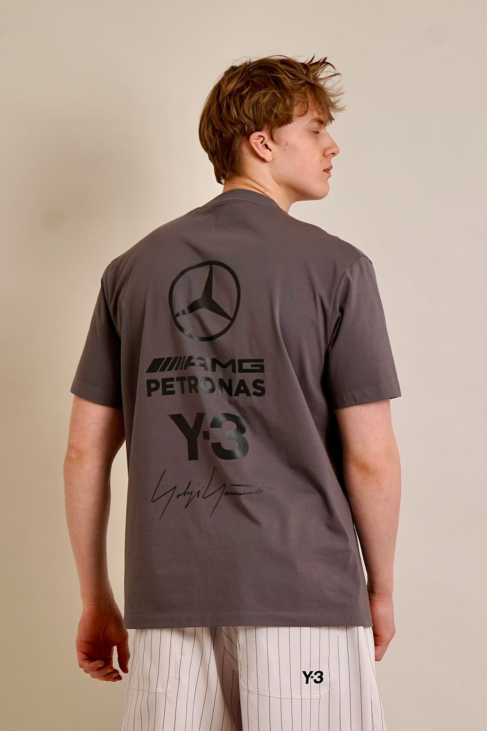 Y-3 x MERCEDES AMG PETRONAS Regular Fit Graphic Print Cotton T-Shirt