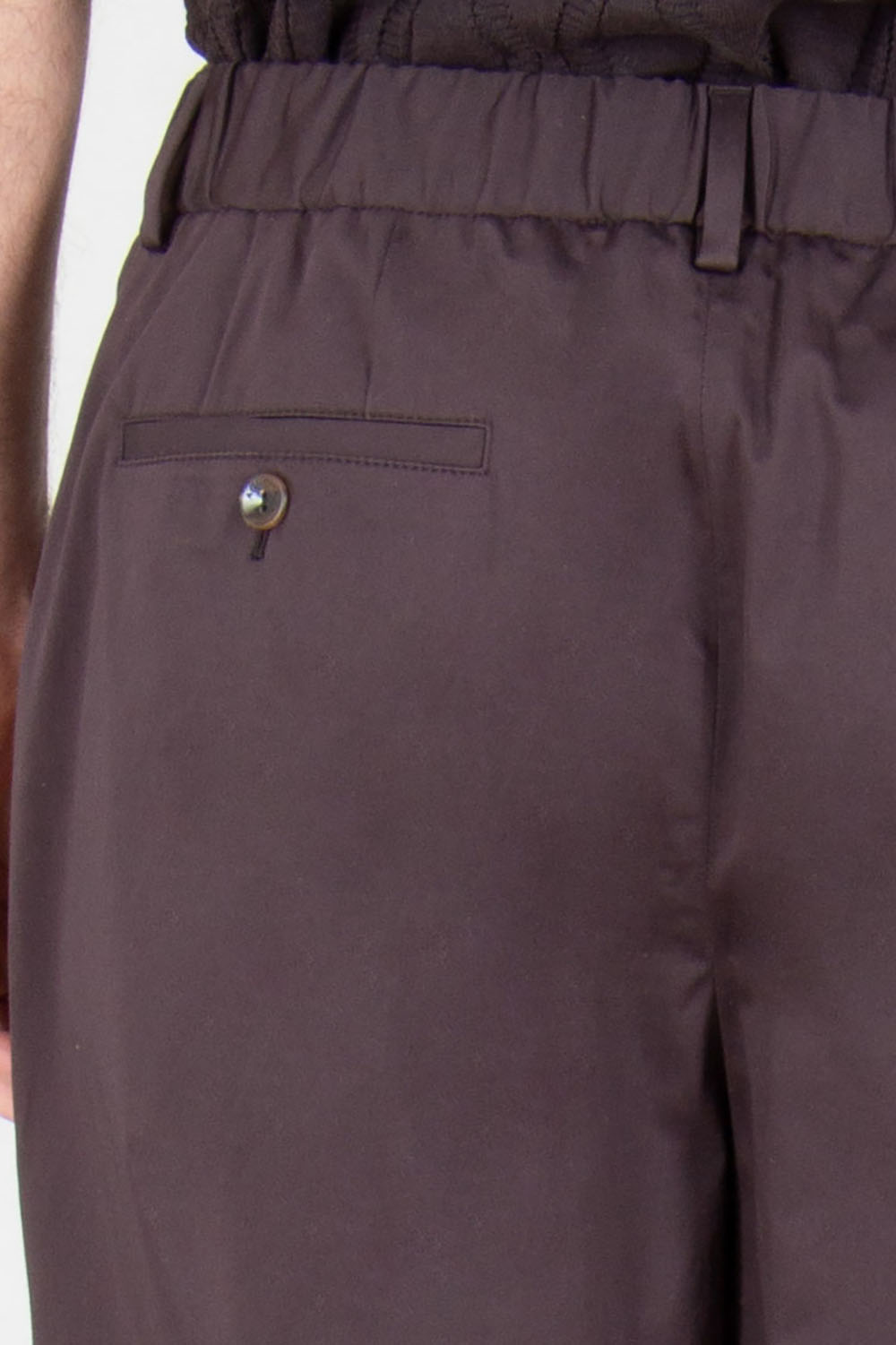 AGNONA Semi-Tailored Fit Cotton Stretch Satin One Pince Chinos