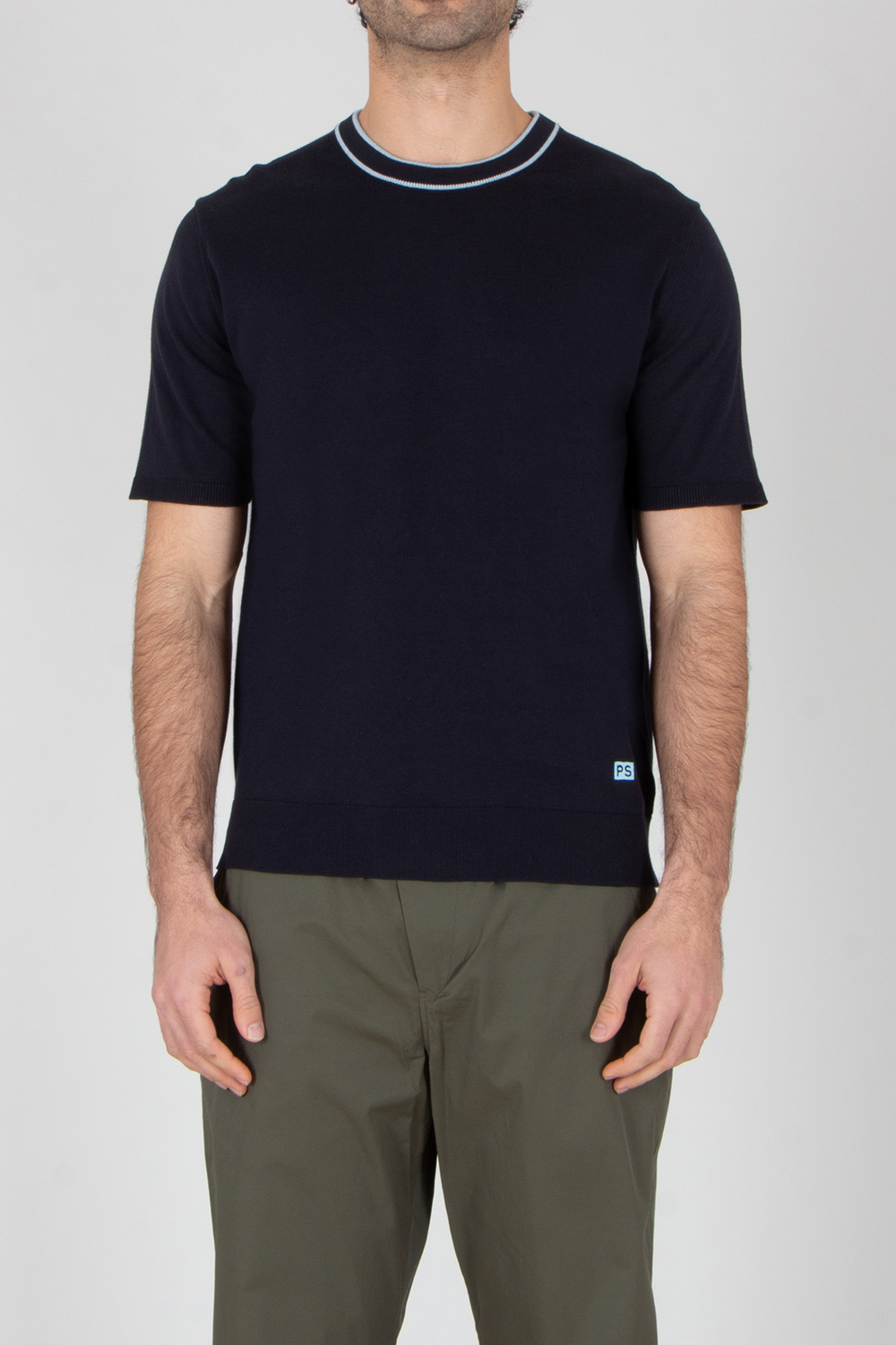 PAUL SMITH Regular Fit Organic Cotton Short-Sleeve Crew Neck Sweater