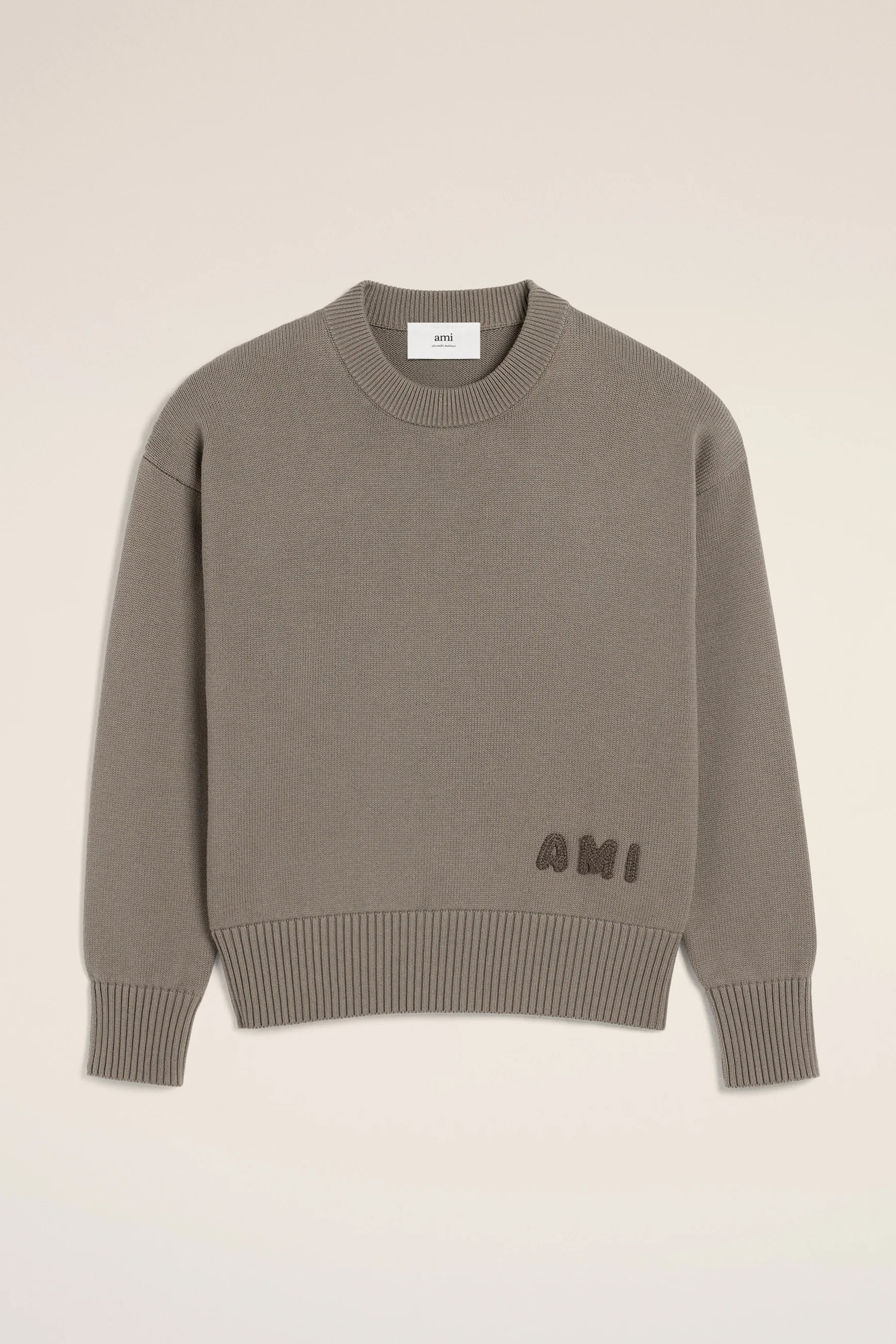AMI PARIS Relaxed Fit Organic Cotton-Wool Blend Sweater AMI PARIS Relaxed Fit Organic Cotton-Wool Blend Sweater