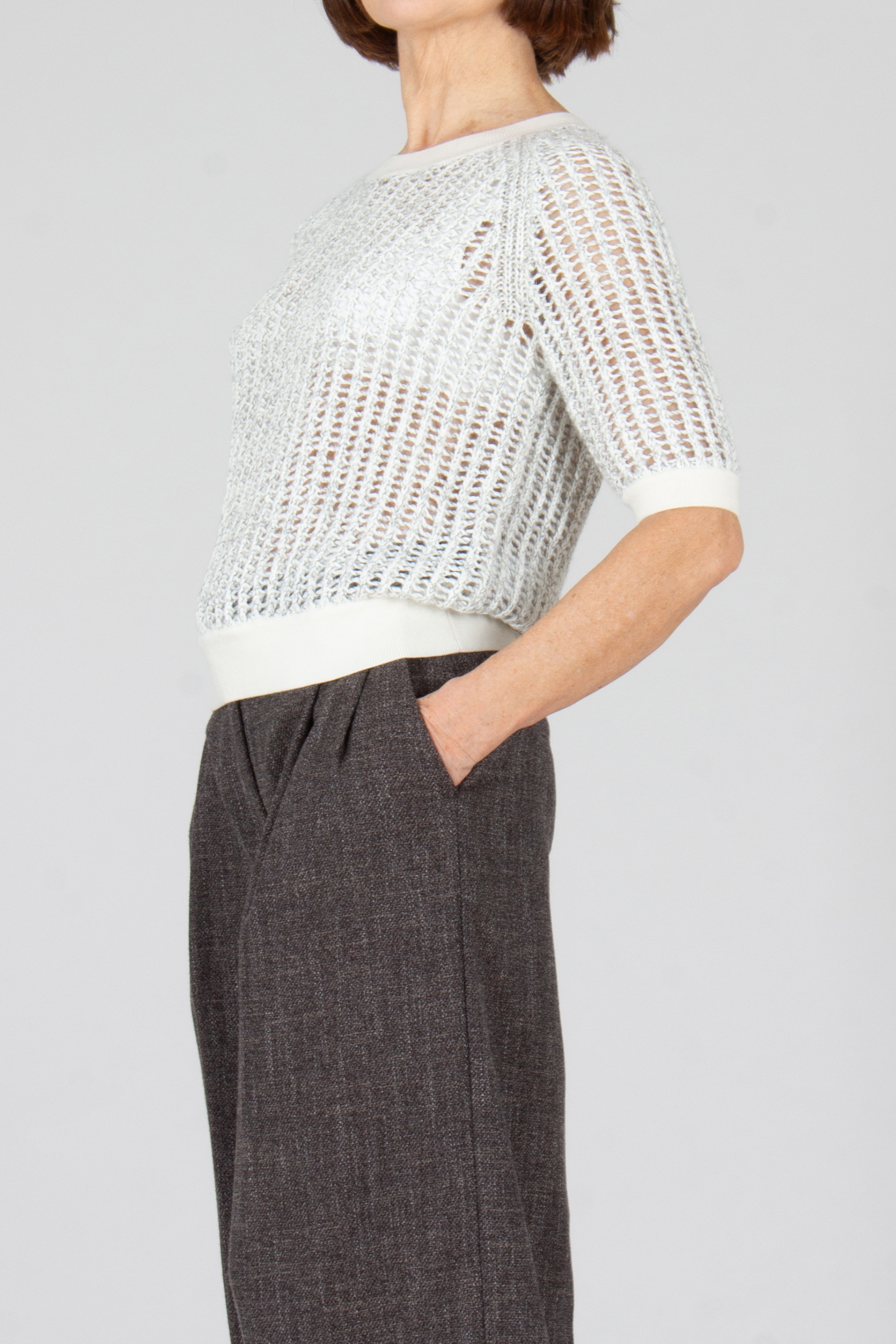 Bekleidung, Strickwaren, Pullover, Bluse, Person