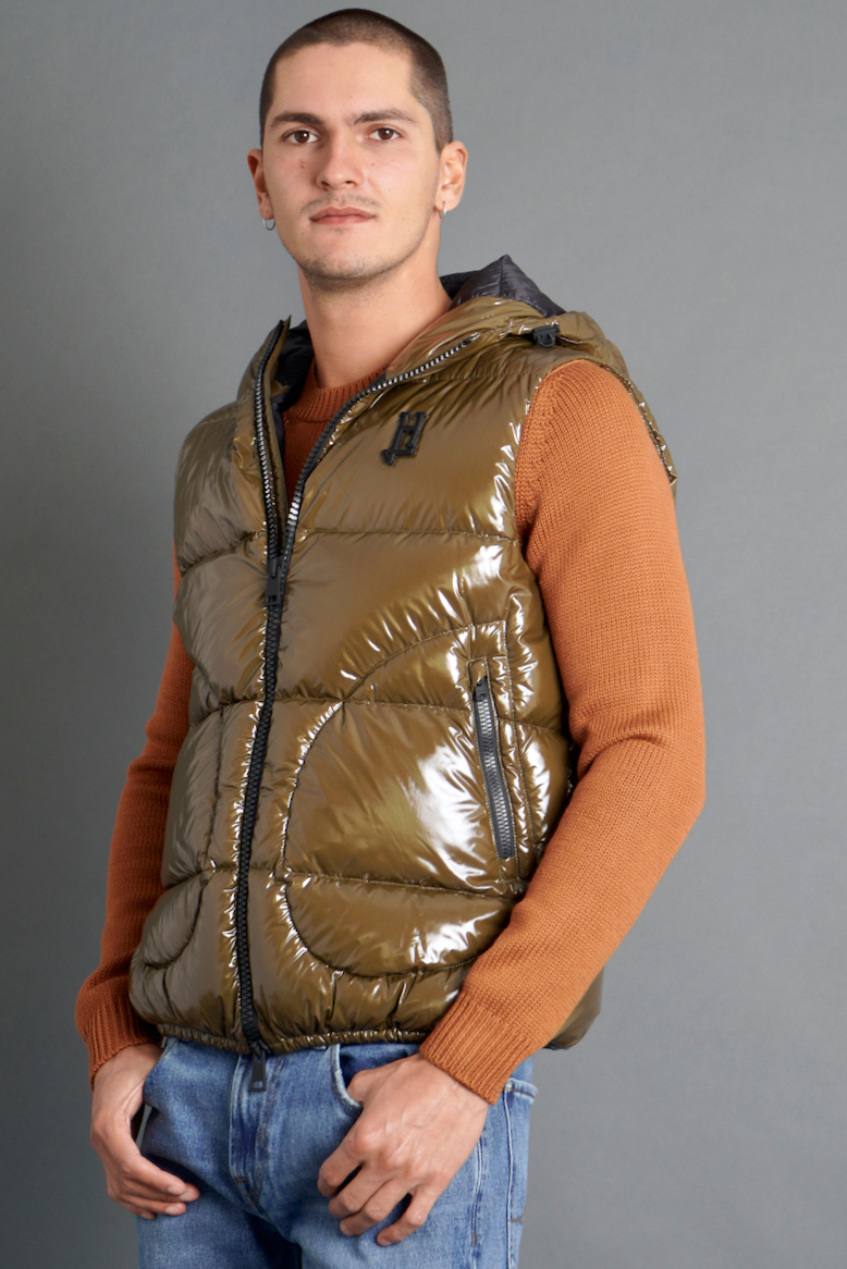 HERNO Gloss Hooded Down Vest HERNO Gloss Hooded Down Vest