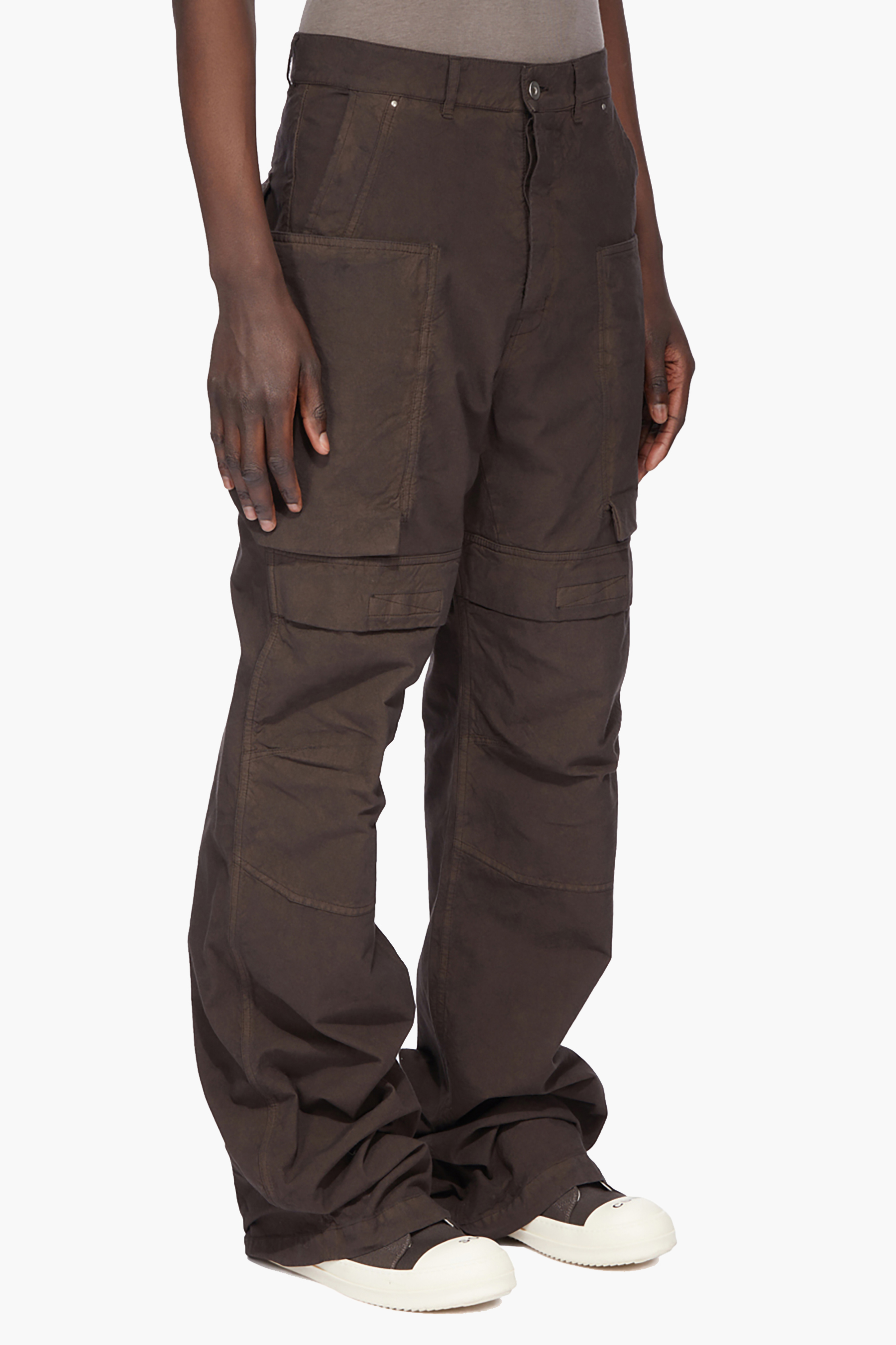 RICK OWENS DRKSHDW Loose Fit Cotton Tela Stefan Cargo Pants Bekleidung, Hosen, Person, Jeans, Kurze Hosen
