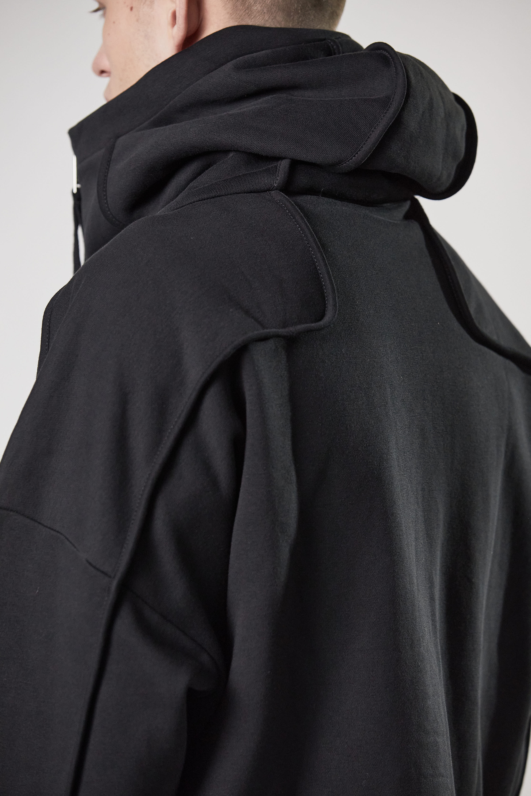 THOM KROM Hooded Cotton Blend Zip Jacket THOM KROM Hooded Cotton Blend Zip Jacket