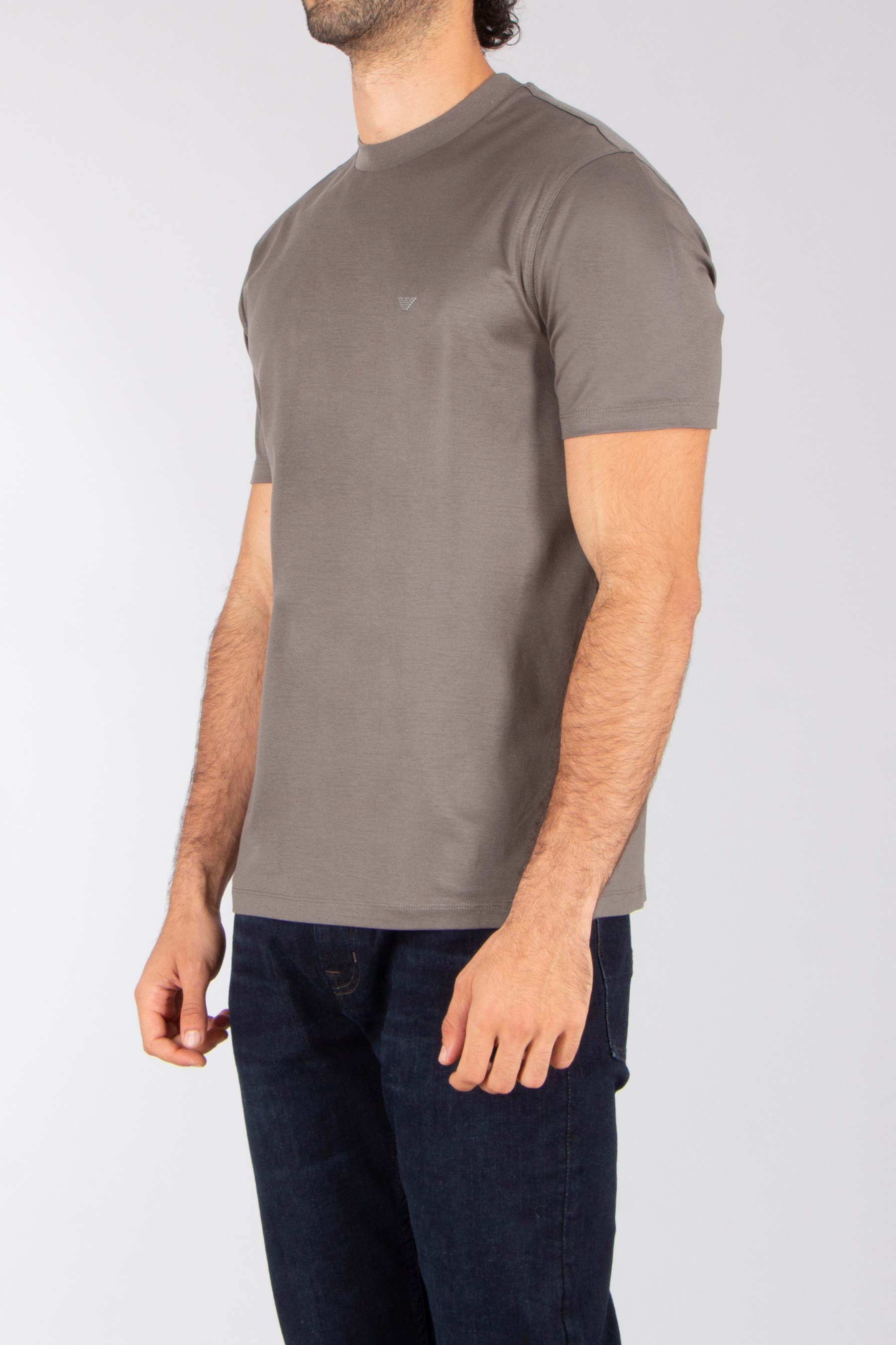 EMPORIO ARMANI Regular Fit Travel Essential Lyocell-Cotton Jersey T-Shirt T-shirt, Erwachsener, Männlich, Mann, Person