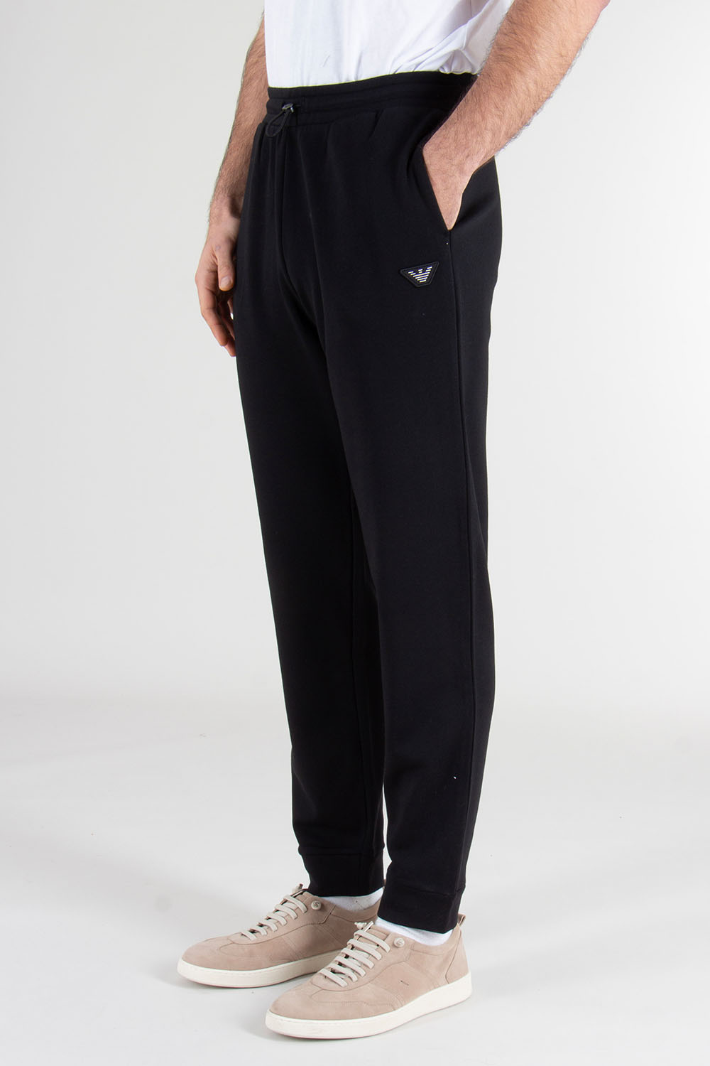 EMPORIO ARMANI Relaxed Fit Cotton-Modal French Terry Loungewear Sweatpants