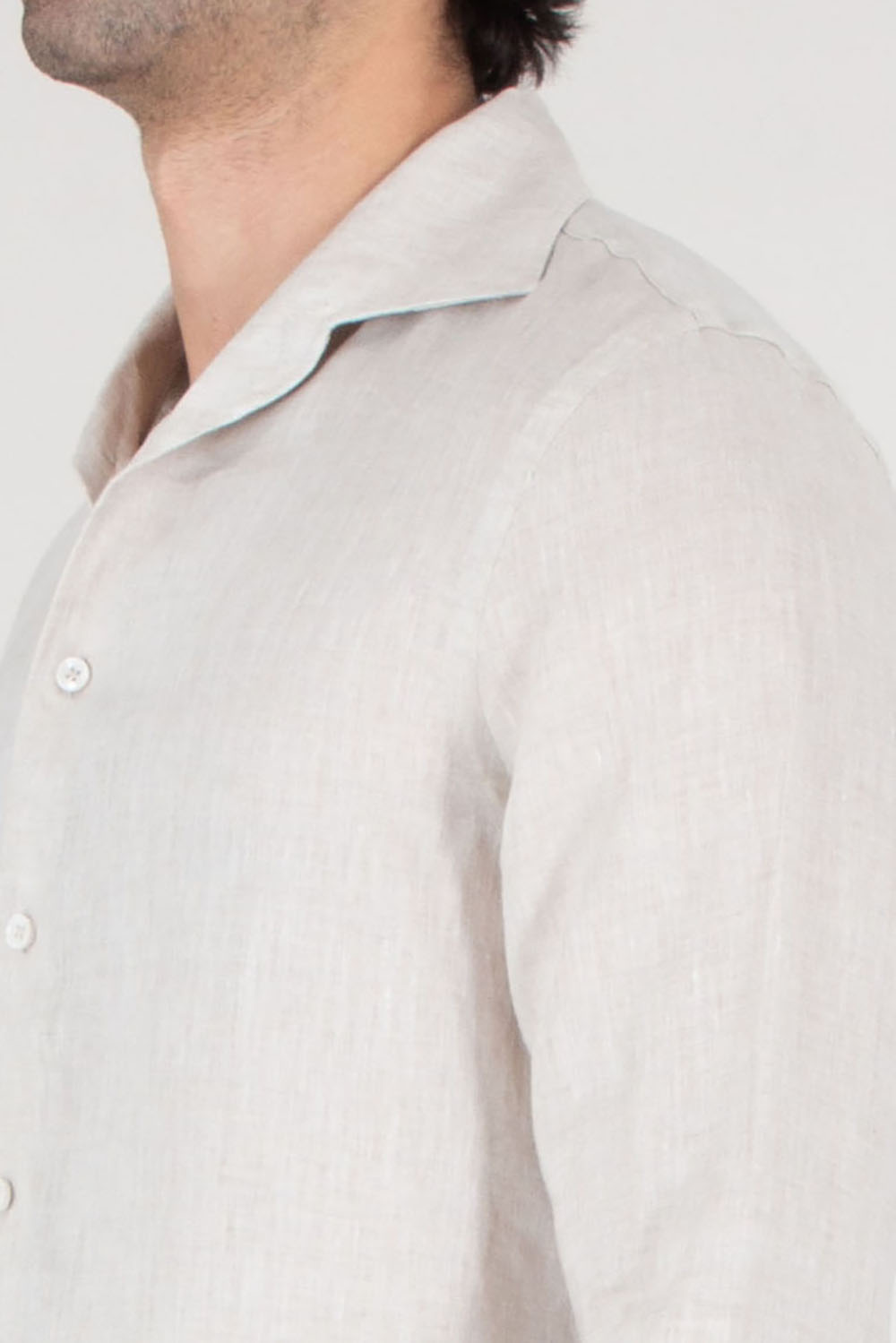 AURÉLIEN Slim Fit Linen Shirt Seaside
