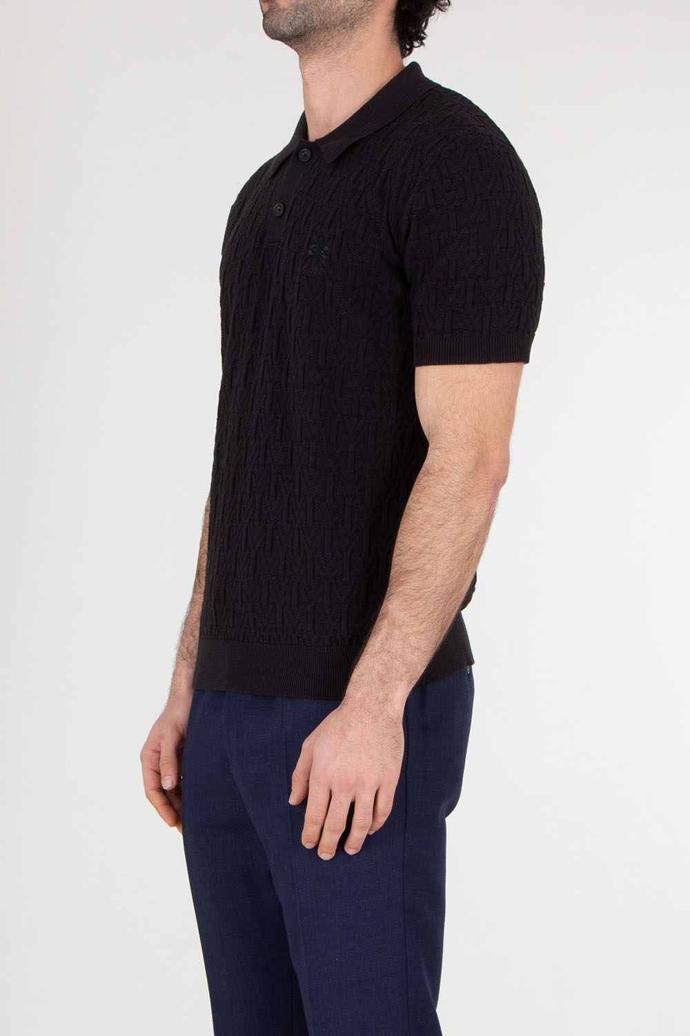 HUGO Regular Fit Knit Polo with Structure