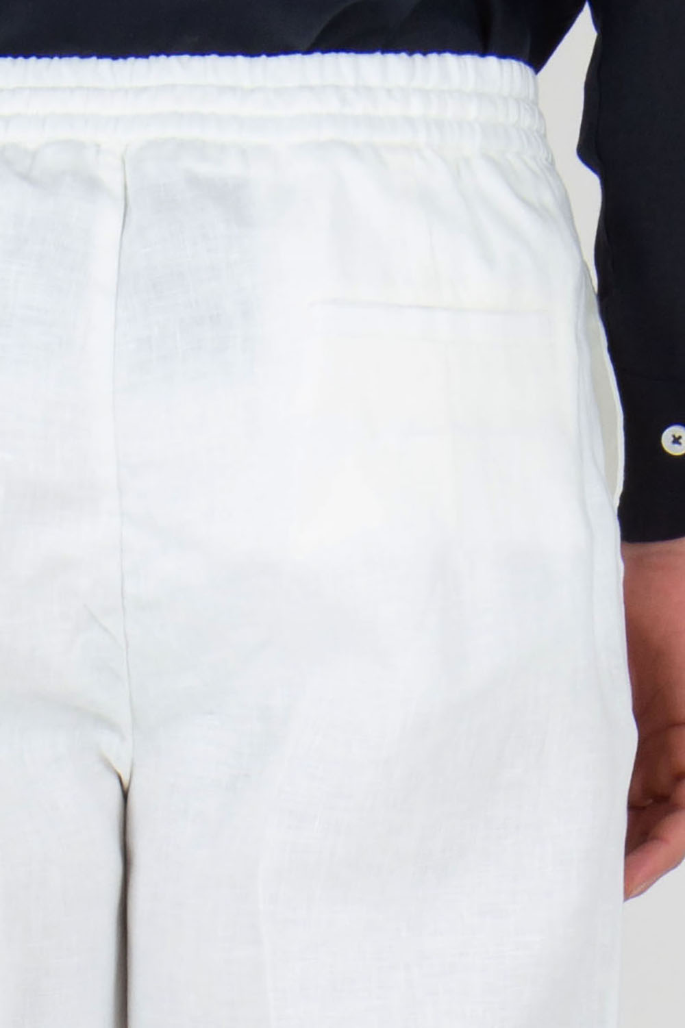 AURÉLIEN Slim Fit Linen Drawstring Trousers Seaside