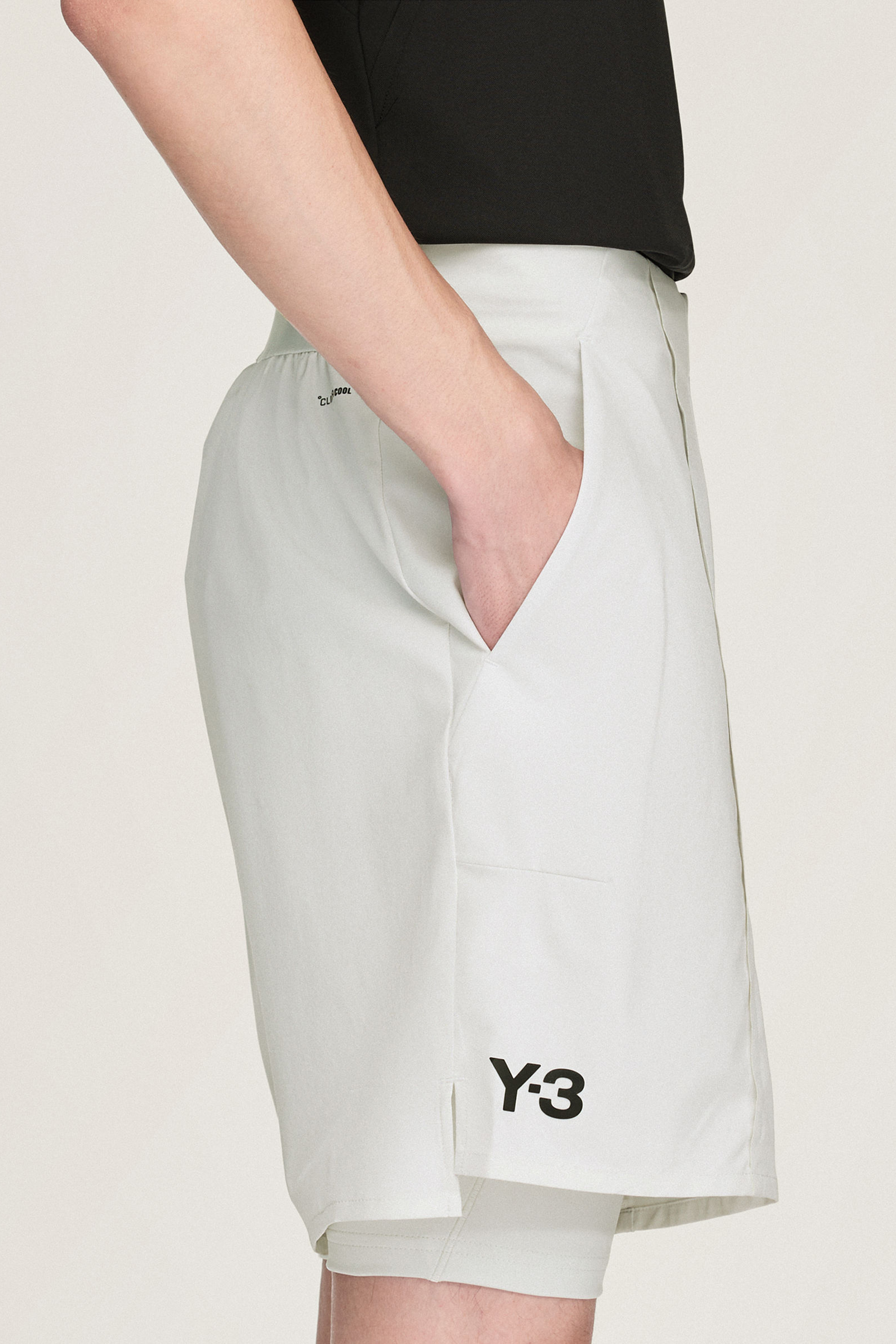 Y-3 Regular Fit Printed Recycled Polyester Stretch Climacool Shorts & Tights Set Bekleidung, Kurze Hosen, Rock