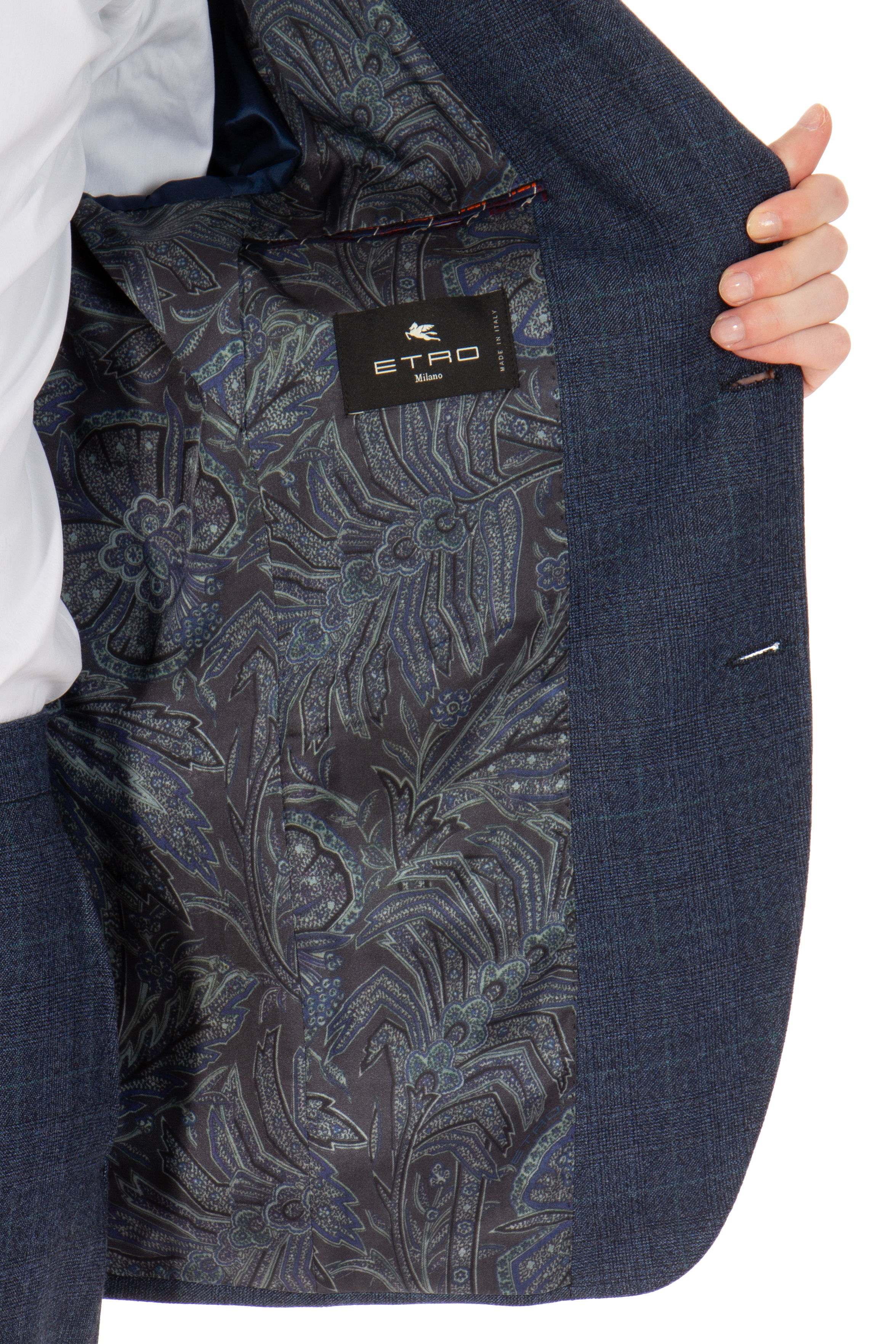 ETRO Checked Fleece Wool Suit ETRO Checked Fleece Wool Suit
