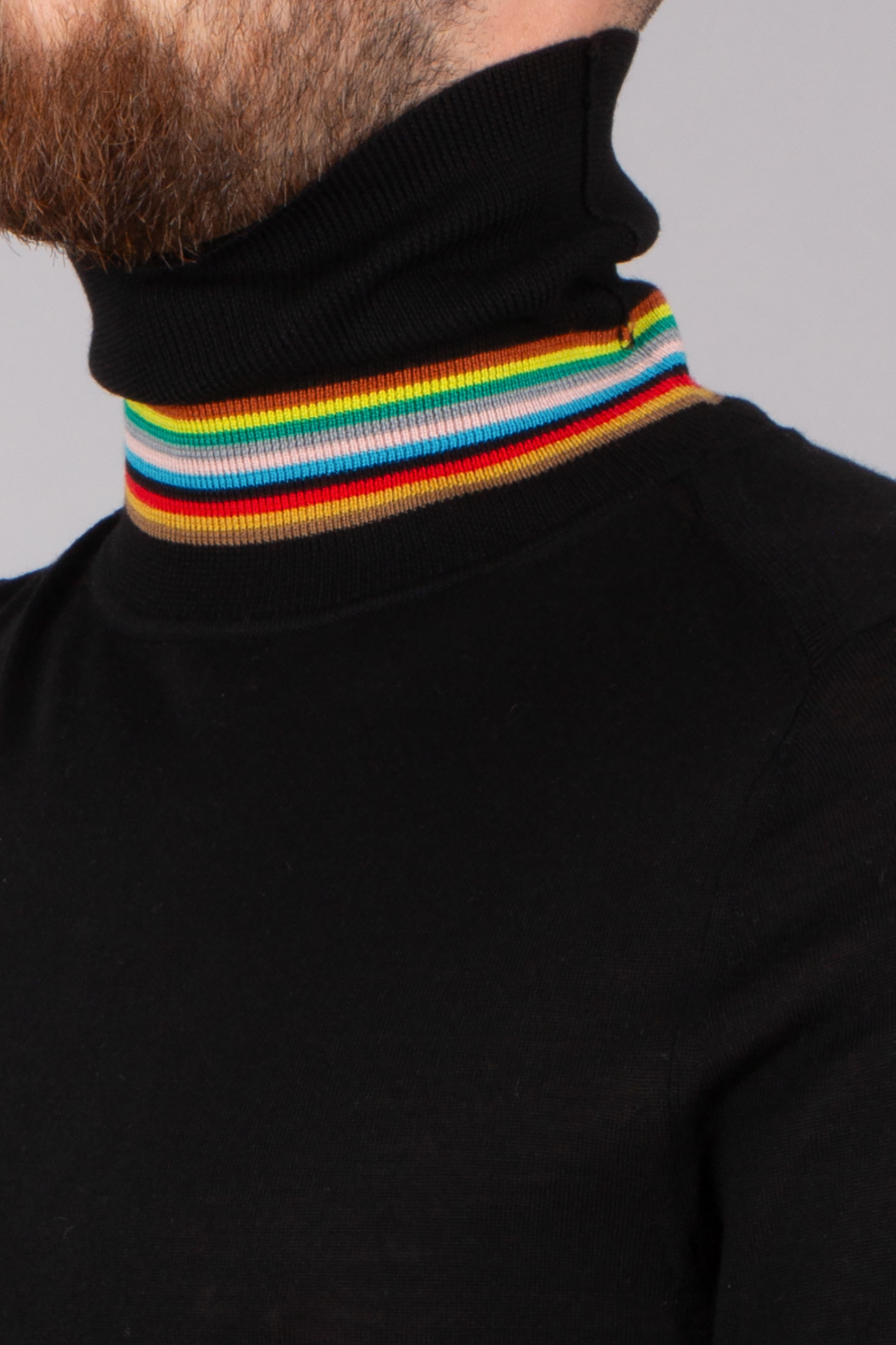 PAUL SMITH Classic Fit Wool Roll Neck Sweater Zubehor, Hals, Person, Erwachsener, Mann