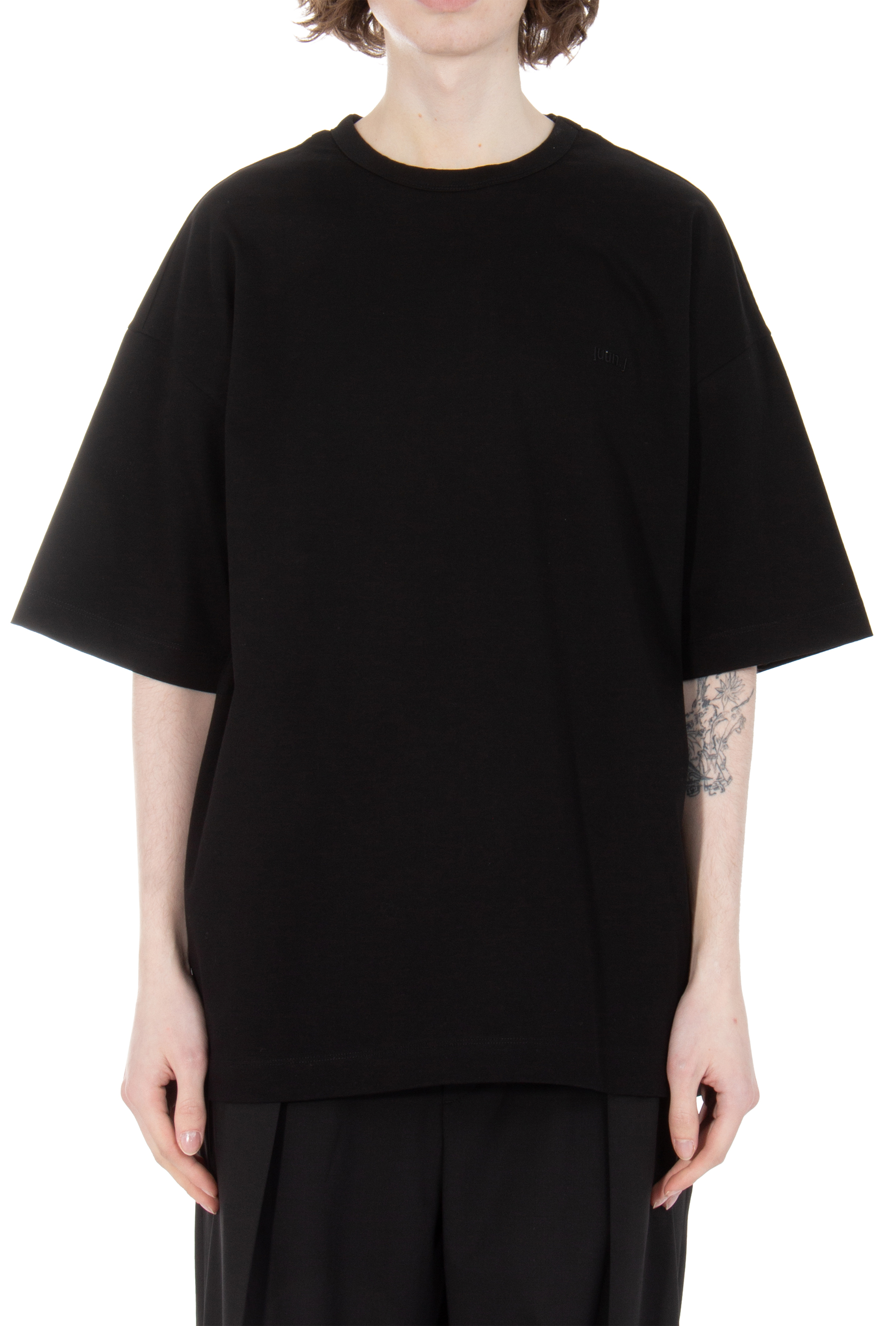 JUUN.J Embroidered Semi Oversized Fit Cotton T-Shirt