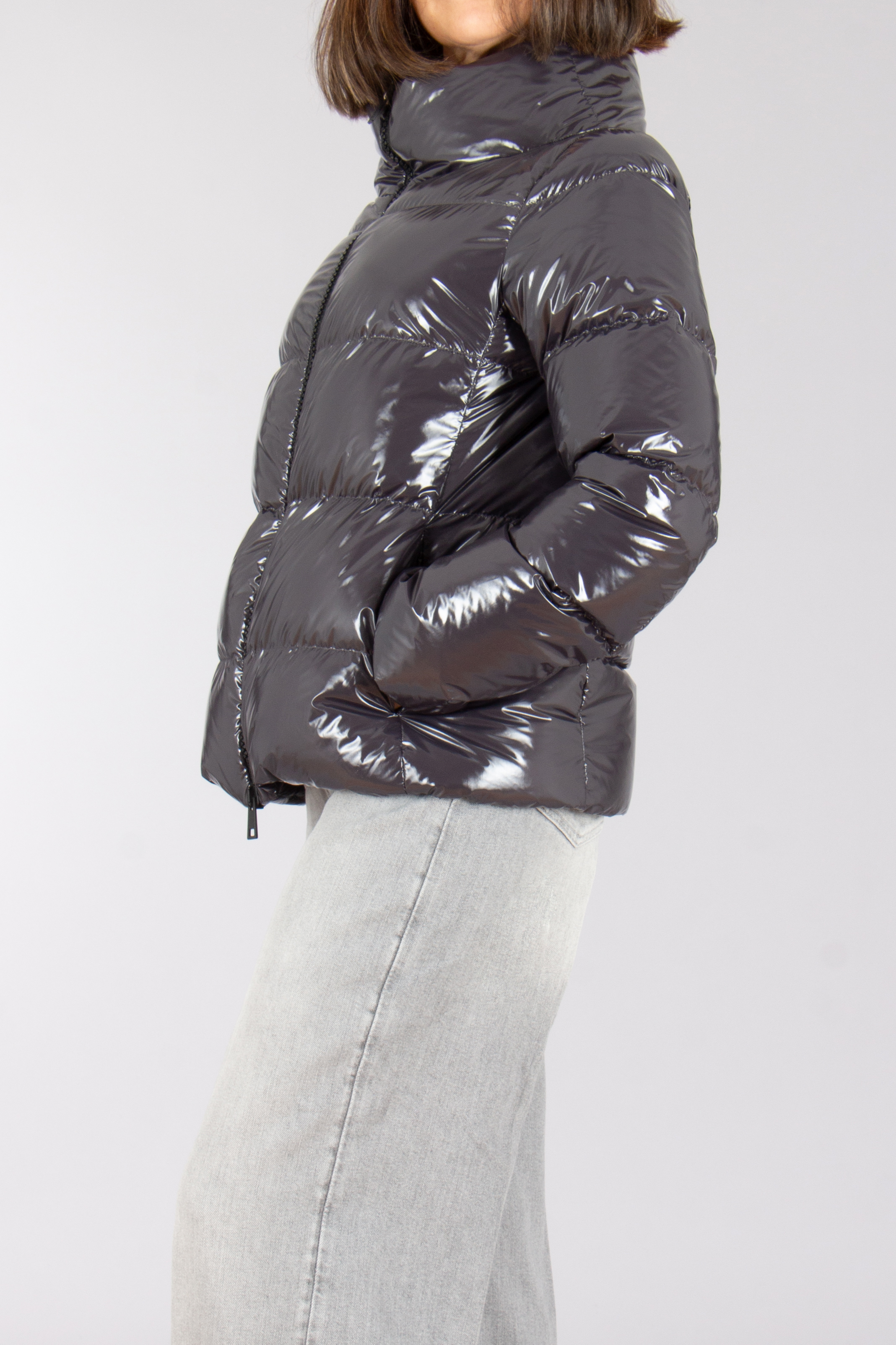 HERNO Regular Fit Coated Nylon Down Jacket Mantel, Jacke, Erwachsener, Person, Frau