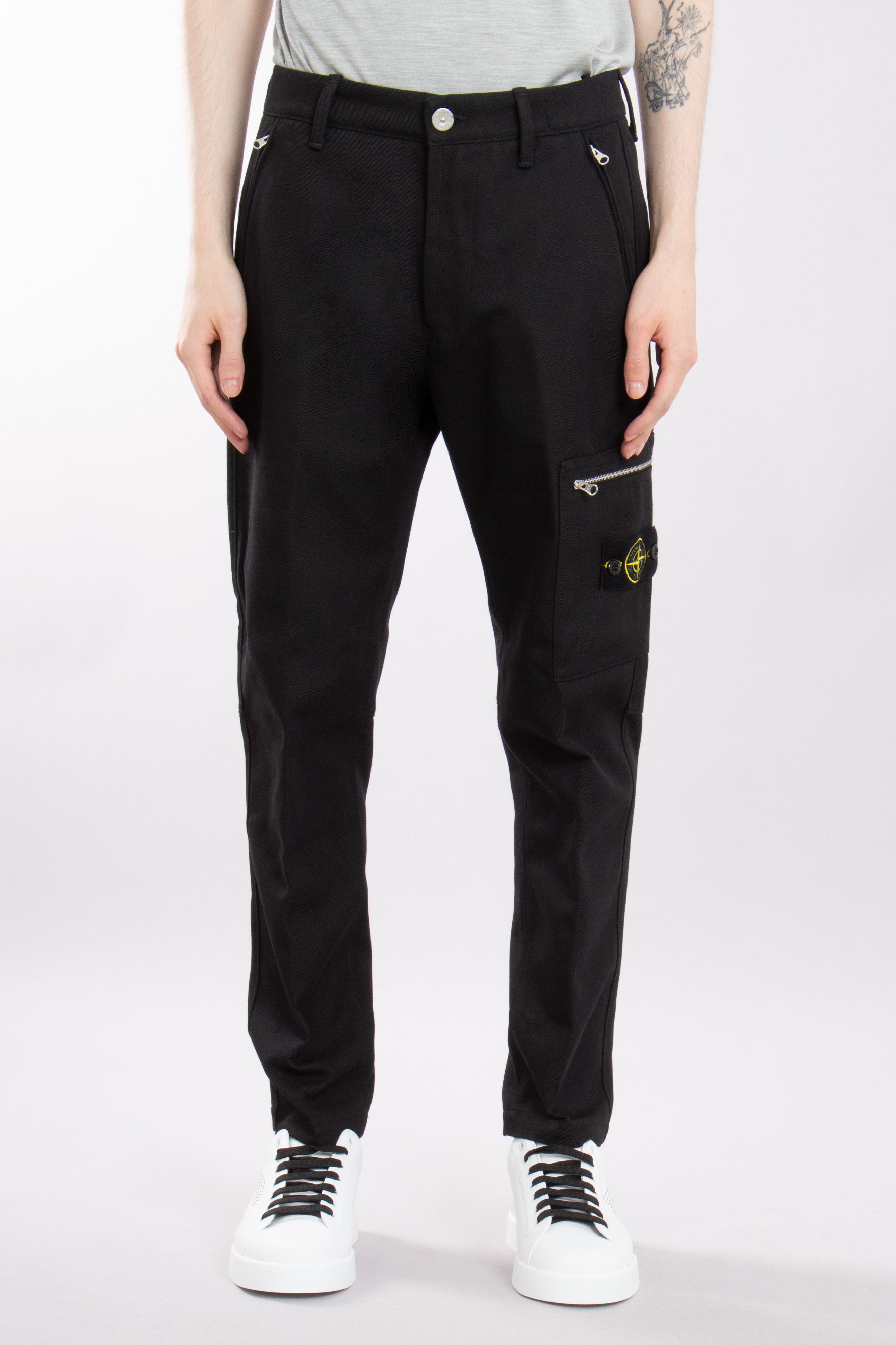 STONE ISLAND Cotton-Nylon Blend Twill Pants STONE ISLAND Cotton-Nylon Blend Twill Pants