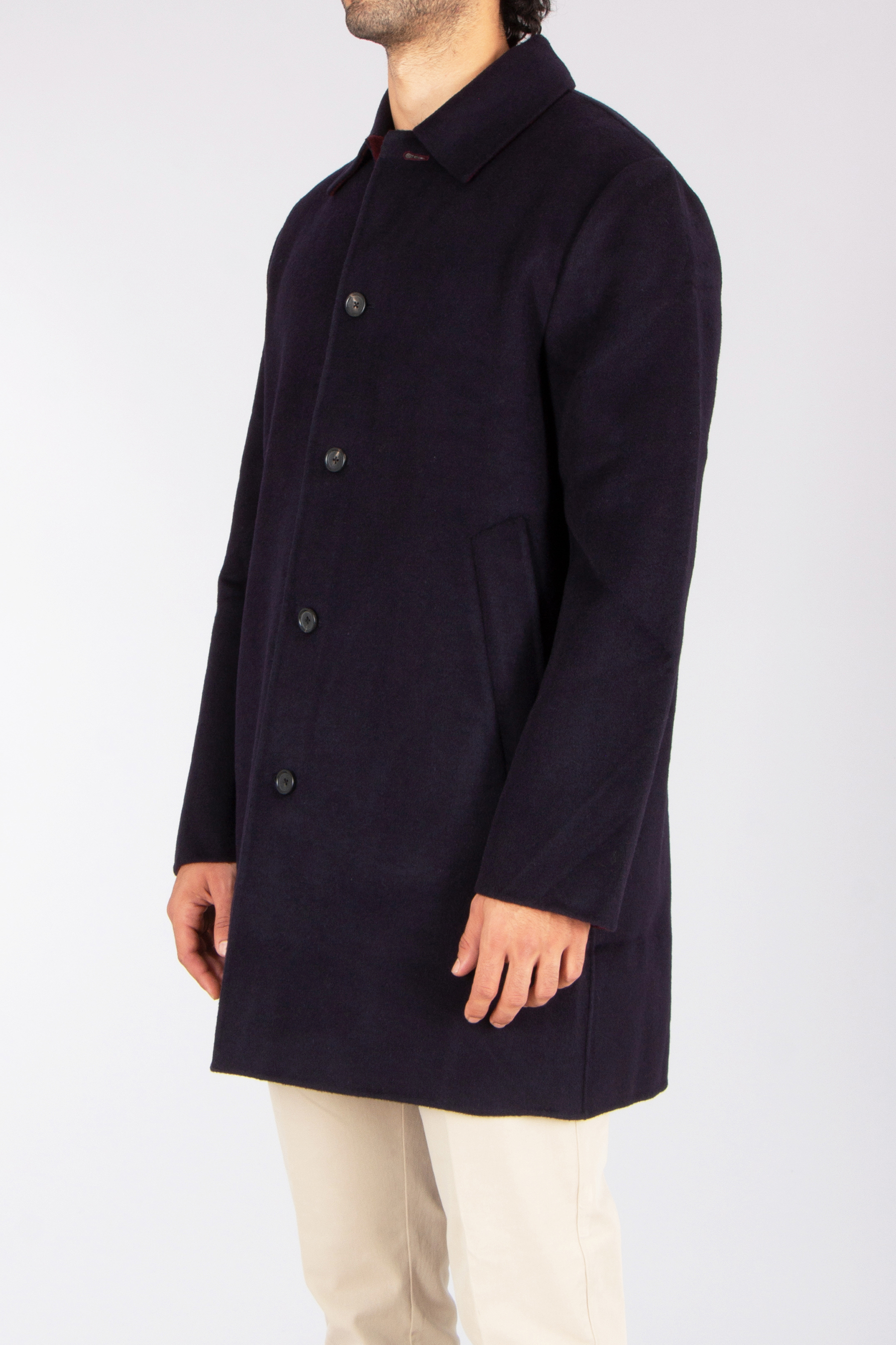 PAUL SMITH Regular Fit Double-Face Wool Blend Overcoat Bekleidung, Mantel