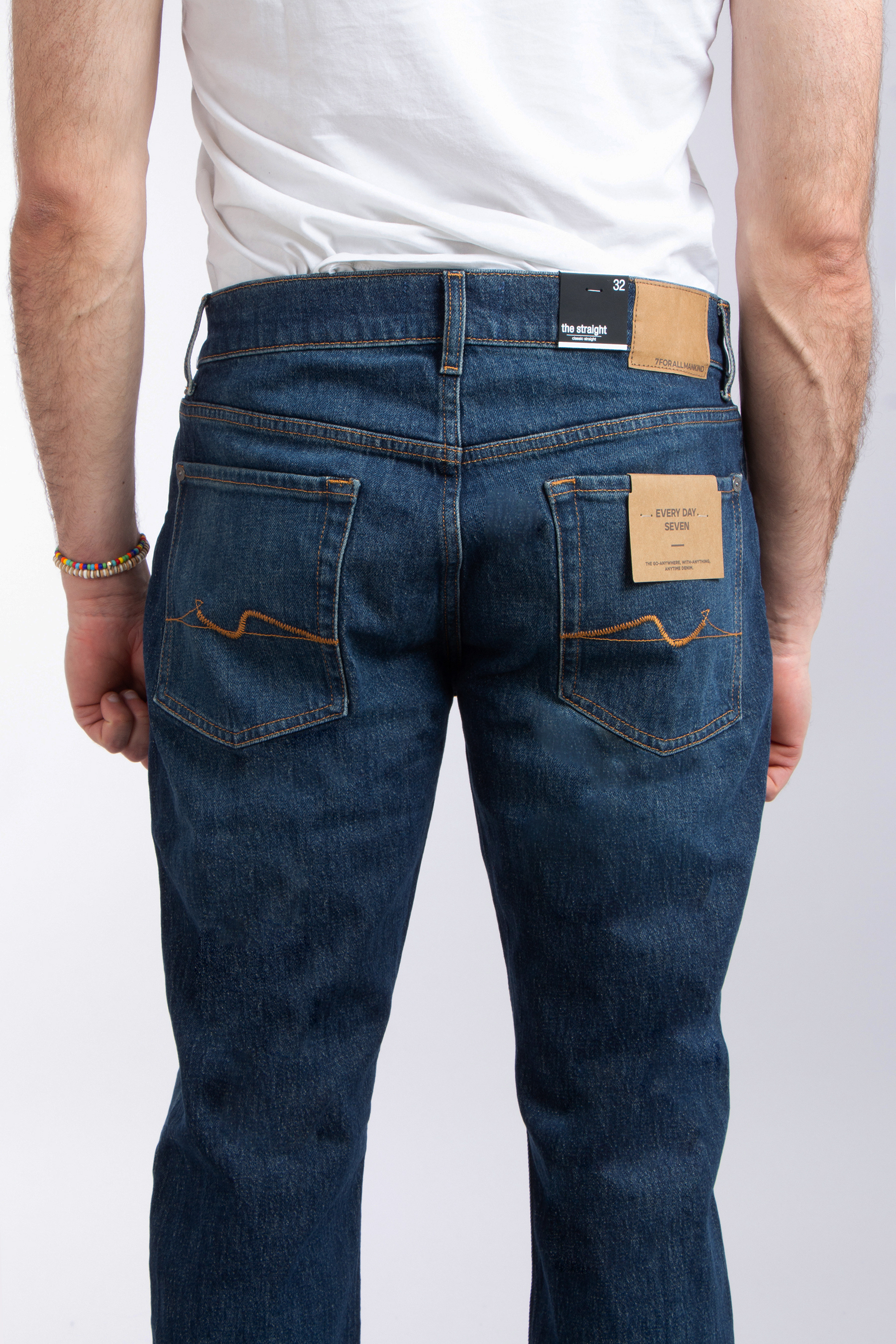 7 FOR ALL MANKIND Cotton Stretch Jeans The Straight 7 FOR ALL MANKIND Cotton Stretch Jeans The Straight
