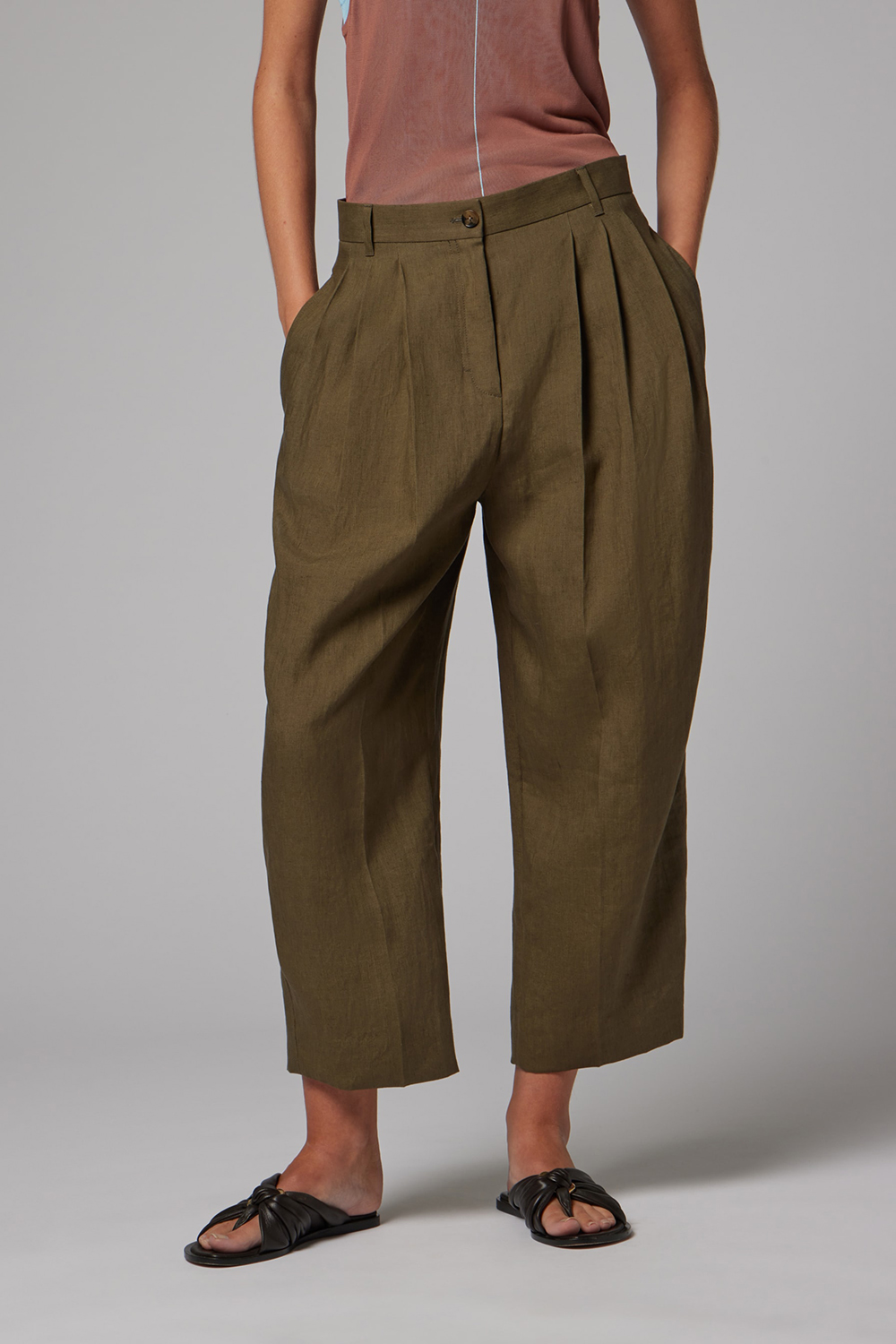 PAUL SMITH Dark Brown Leather Sandals Lorrha