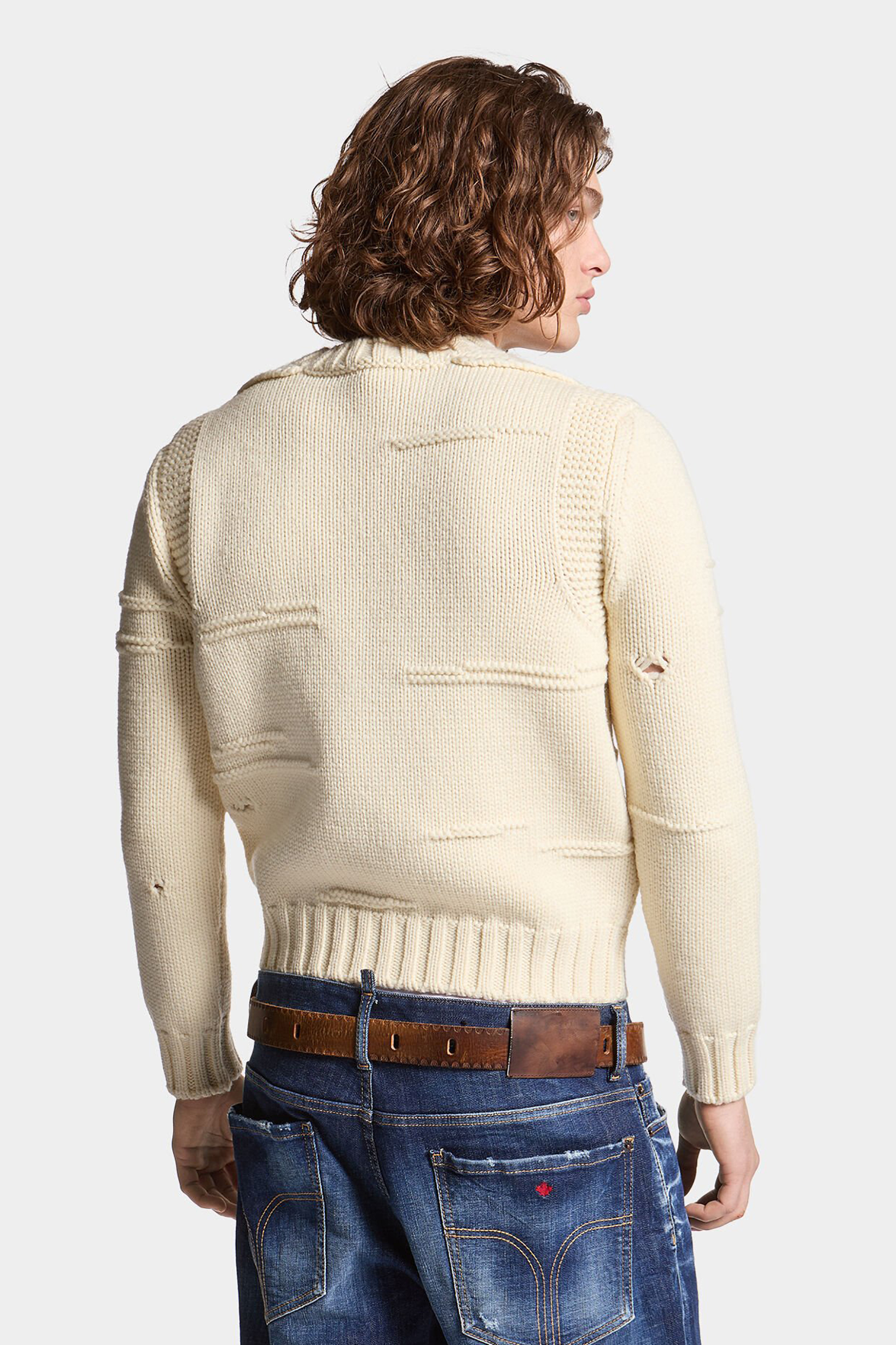 DSQUARED2 Structured Wool Knit Sweater DSQUARED2 Structured Wool Knit Sweater