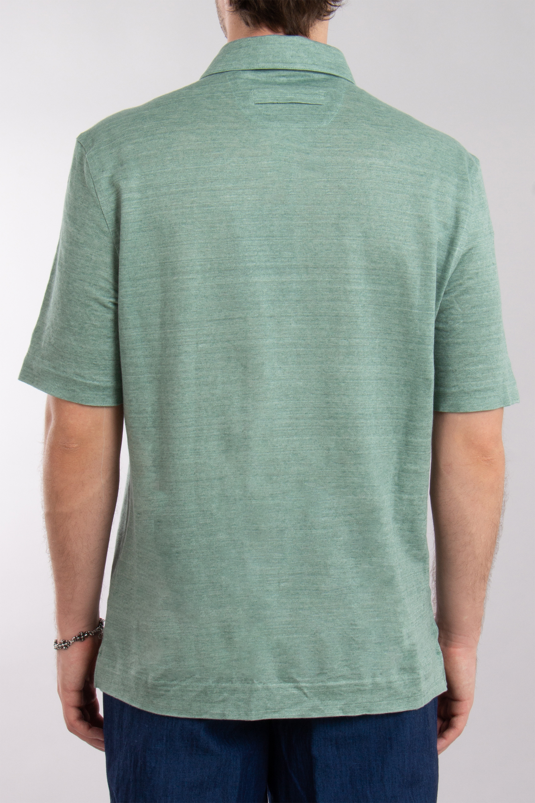 ZEGNA Regular Fit Linen Polo Shirt ZEGNA Regular Fit Linen Polo Shirt