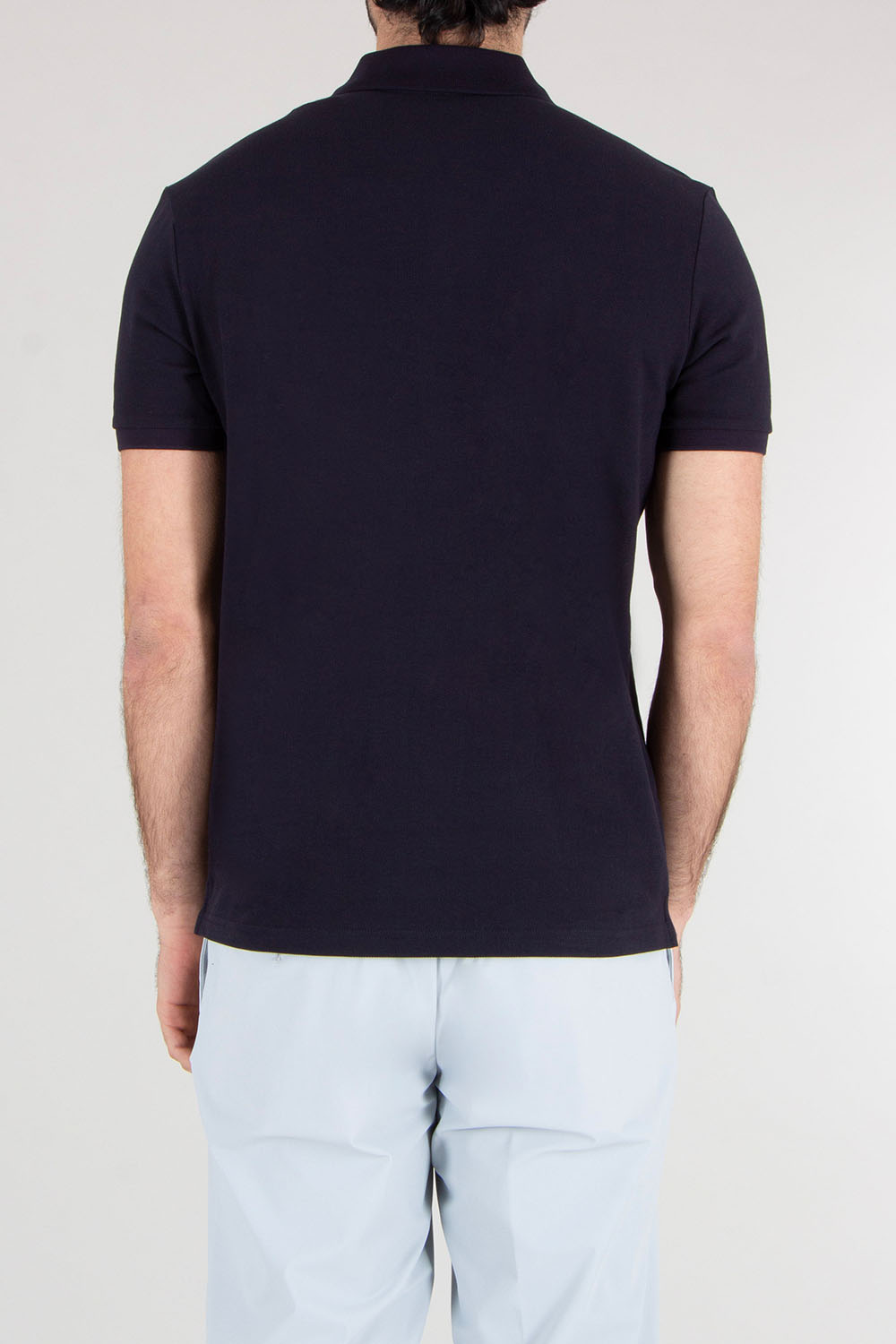 MONCLER Regular Fit Silicone Trim Cotton Piqué Polo Shirt