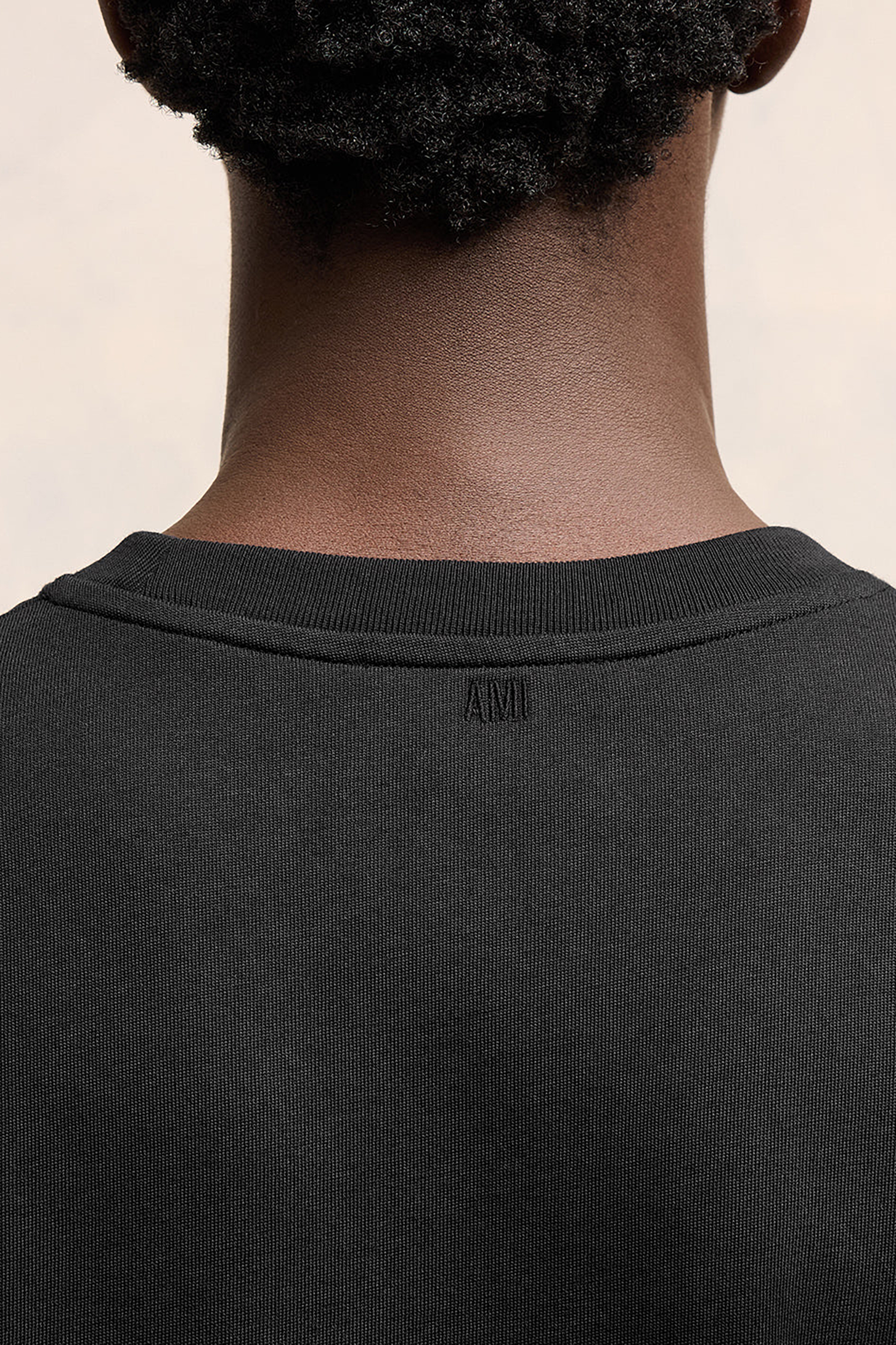 AMI PARIS Embossed Organic Cotton Jersey T-Shirt AMI PARIS Embossed Organic Cotton Jersey T-Shirt