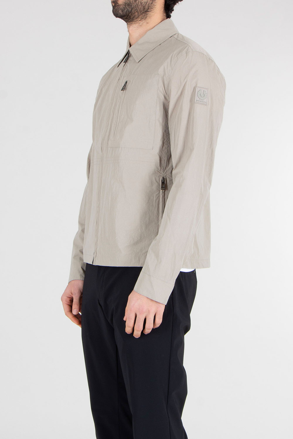 BELSTAFF Regular Fit Recycled Alpha Nylon Gabardine Overshirt Grid