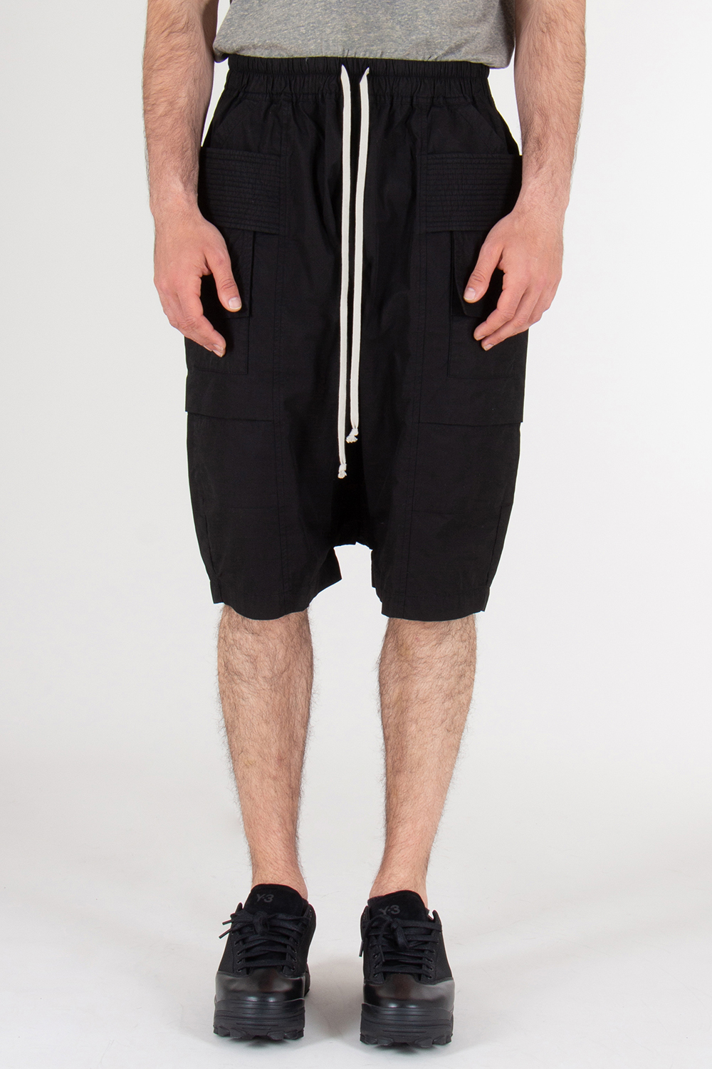 RICK OWENS DRKSHDW Loose Fit Organic Cotton Ripstrip Creatch Cargo Pods