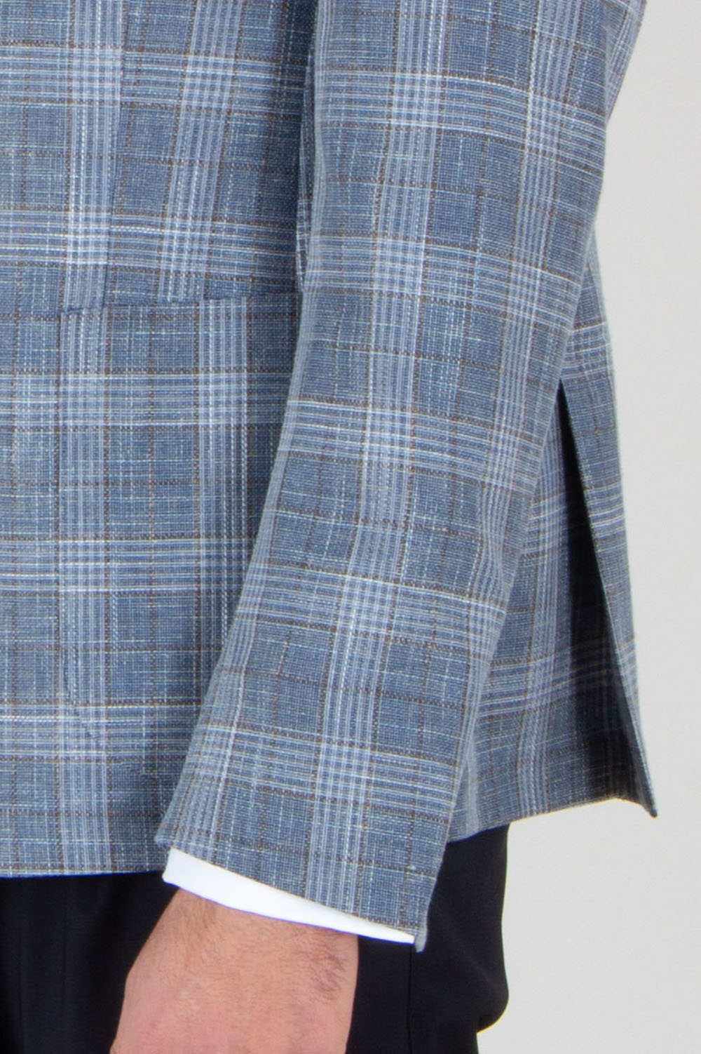 DRESSLER Regular Fit Plaid Wool-Cotton-Linen Blend Jacket Sawyer