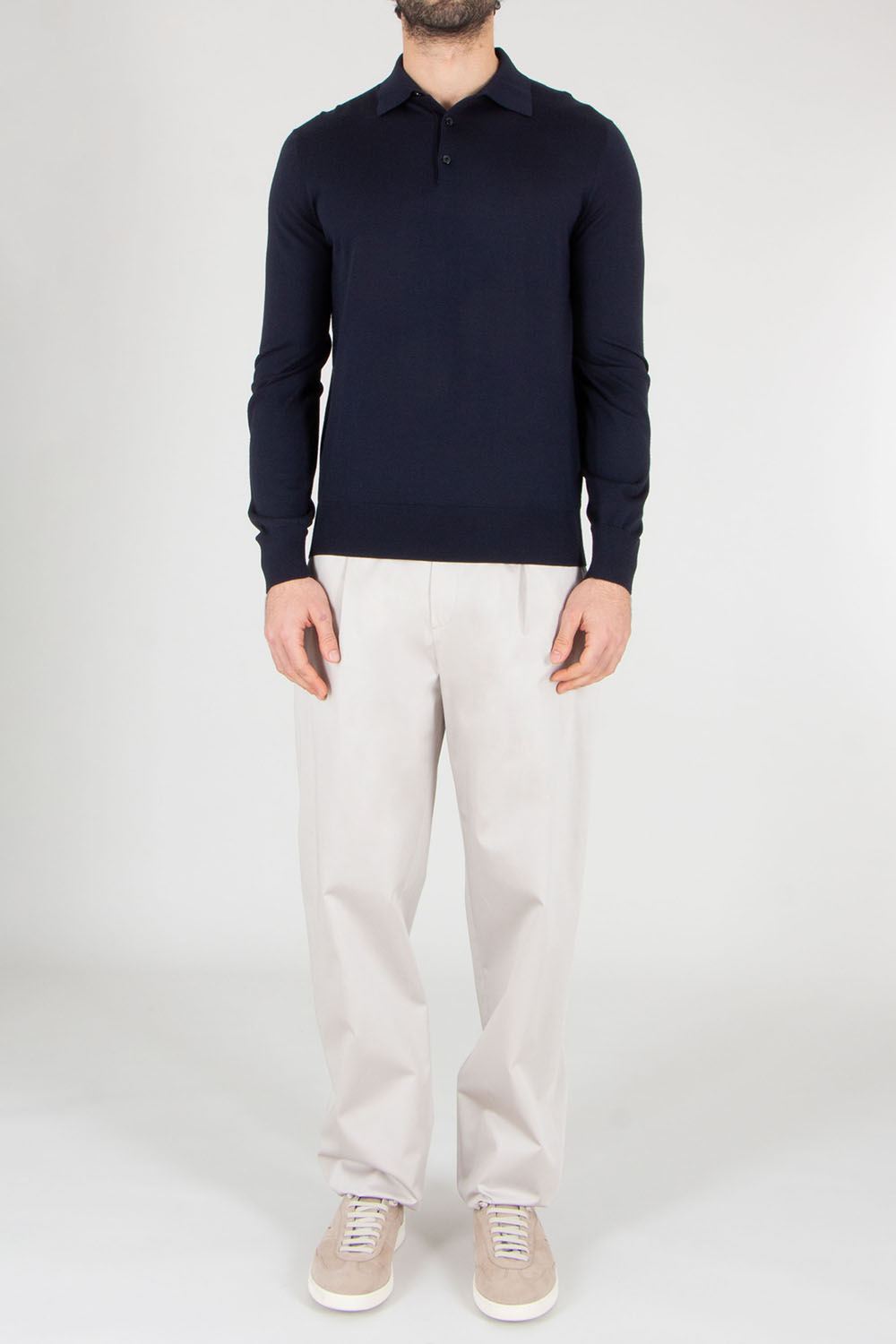 AGNONA Semi-Tailored Fit Cotton Stretch Satin One Pince Chinos