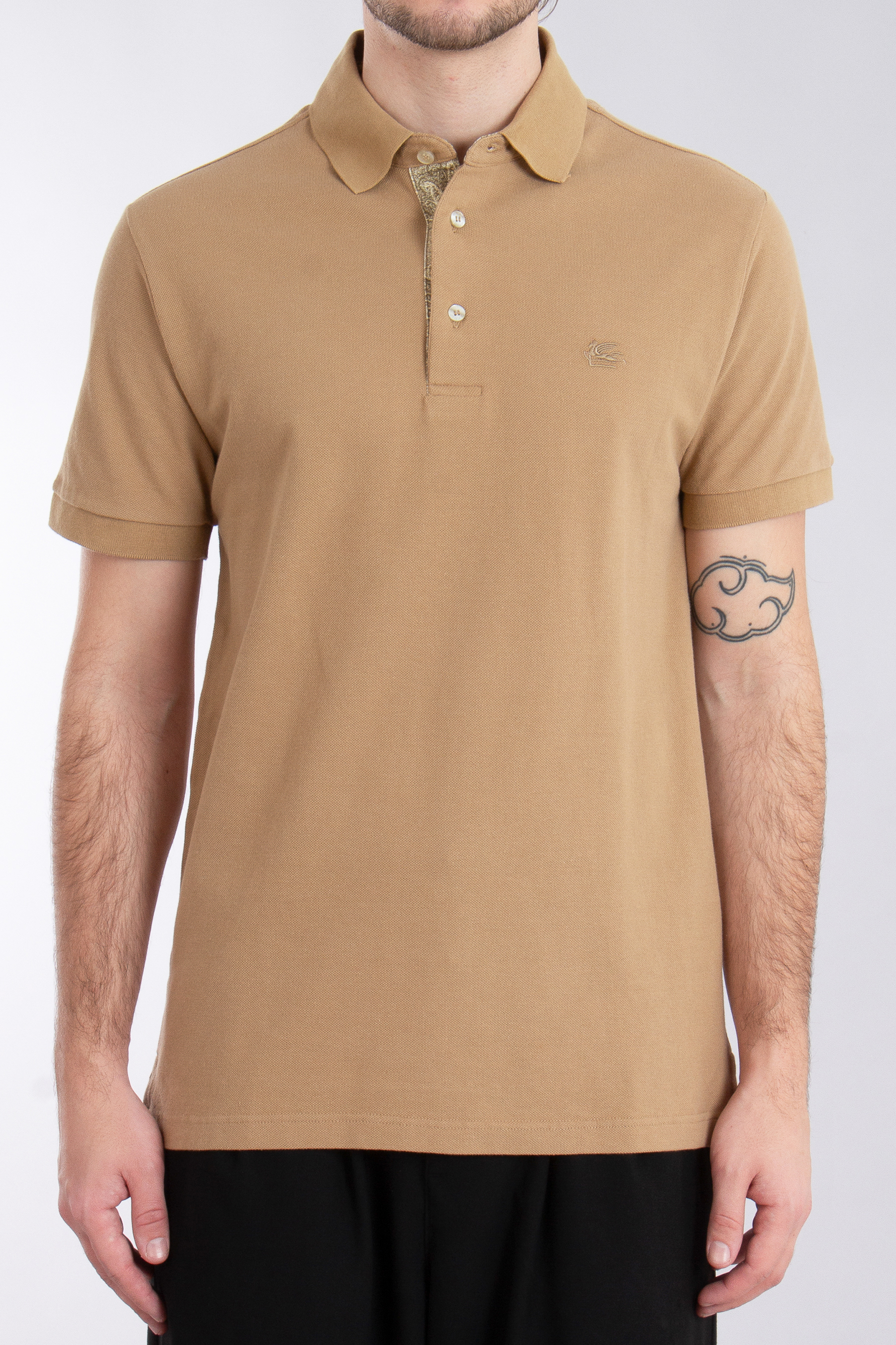 ETRO Embroidered Cotton Piqué Polo Shirt