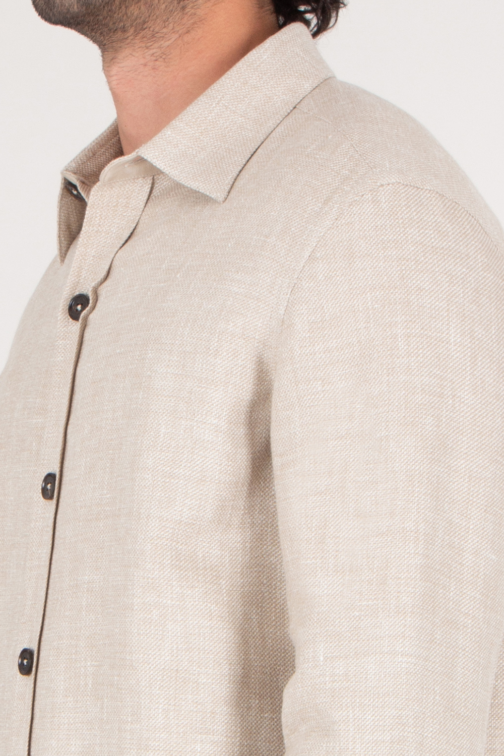 ZEGNA Regular Fit Cashmere Linen and Silk Overshirt