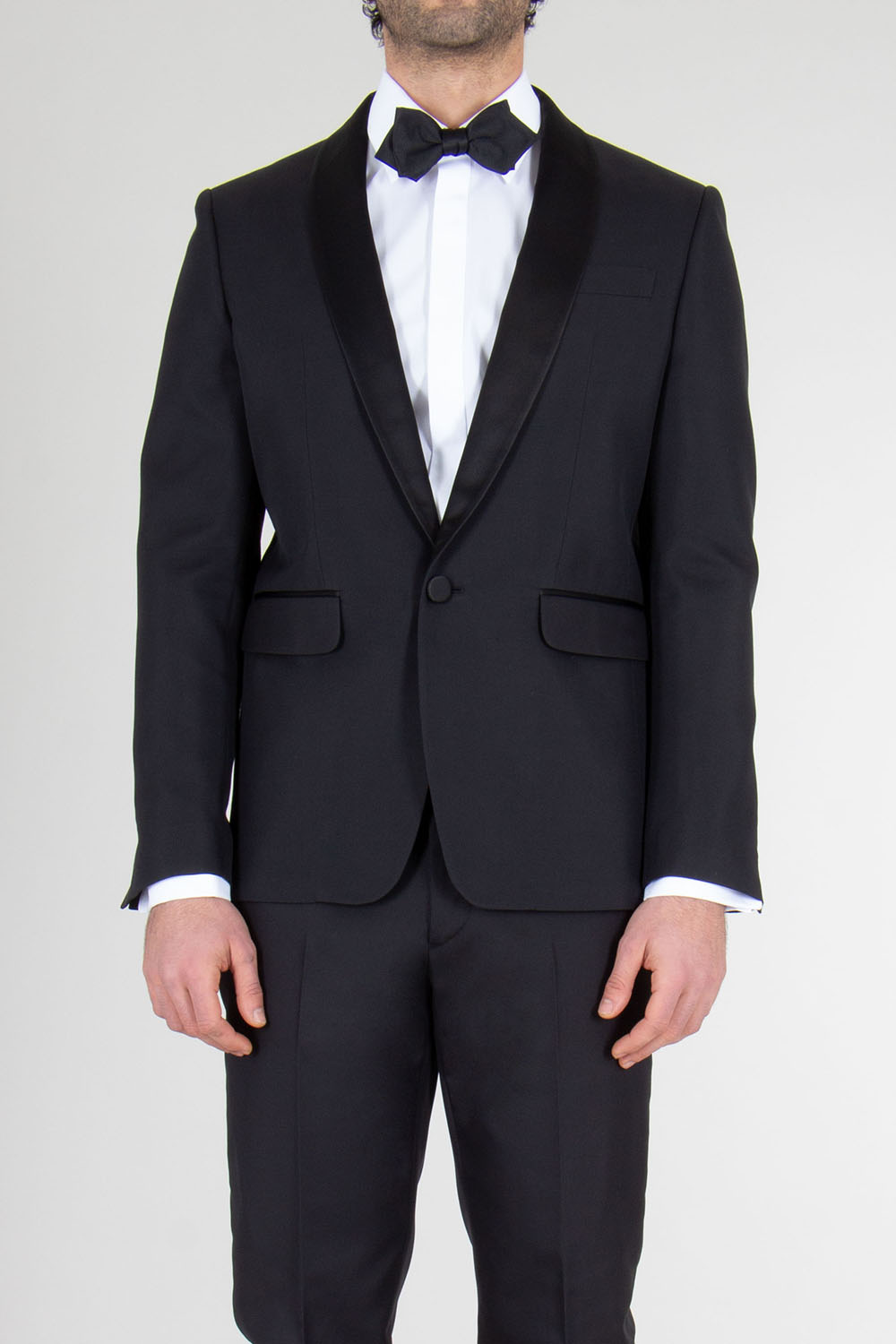 DSQUARED2 Tailored Fit Cotton-Silk Blend London Smoking