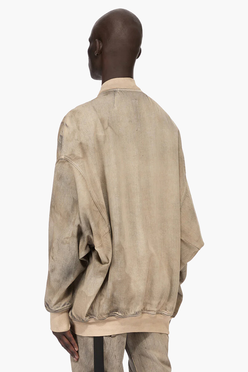 RICK OWENS DRKSHDW Oversized Fit Washed Cotton Denim Jumbo Flight Jacket