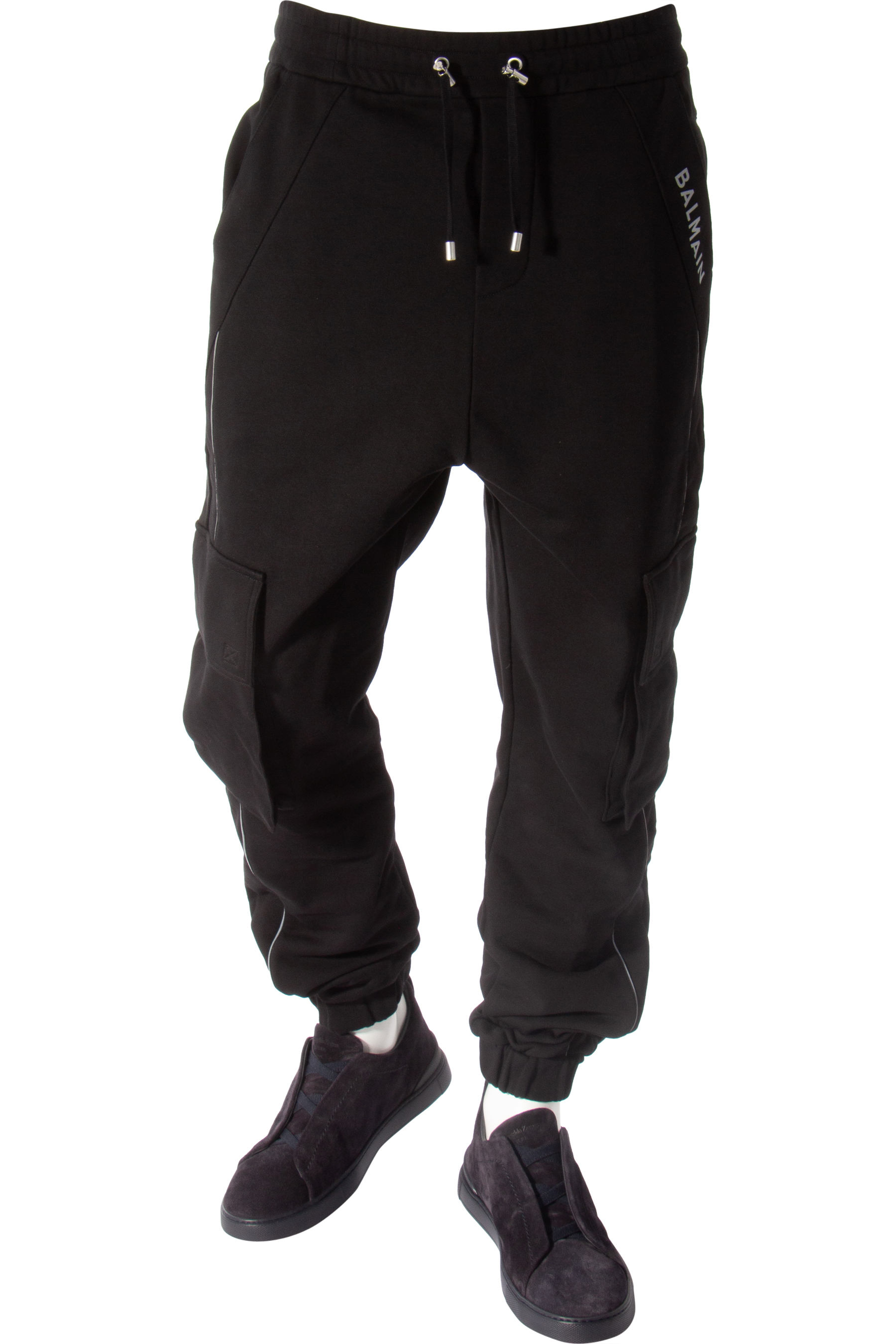 BALMAIN Cotton Cargo Sweatpants AH0OB071BC26EEQ