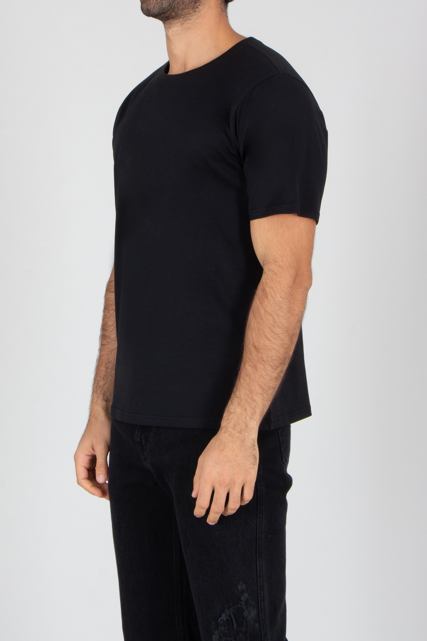 T-shirt, Ärmel, Jeans, Mann, Person