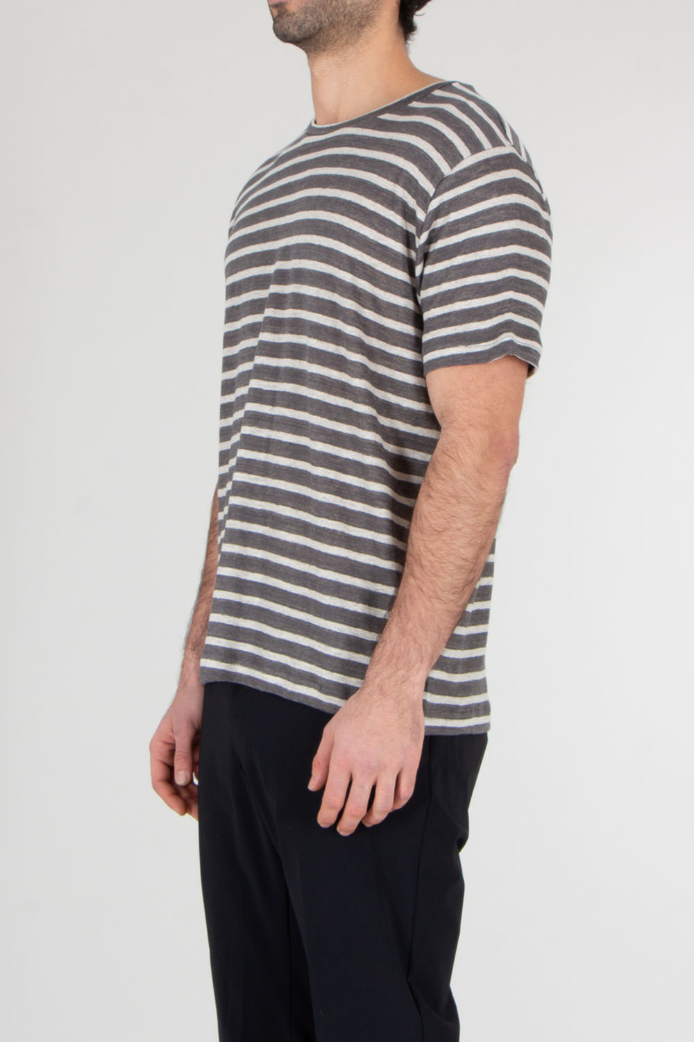 STEFAN BRANDT Striped Linen Jersey T-Shirt Enno