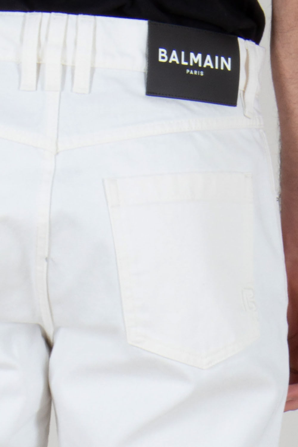 BALMAIN Regular Fit Organic Cotton Denim Jeans